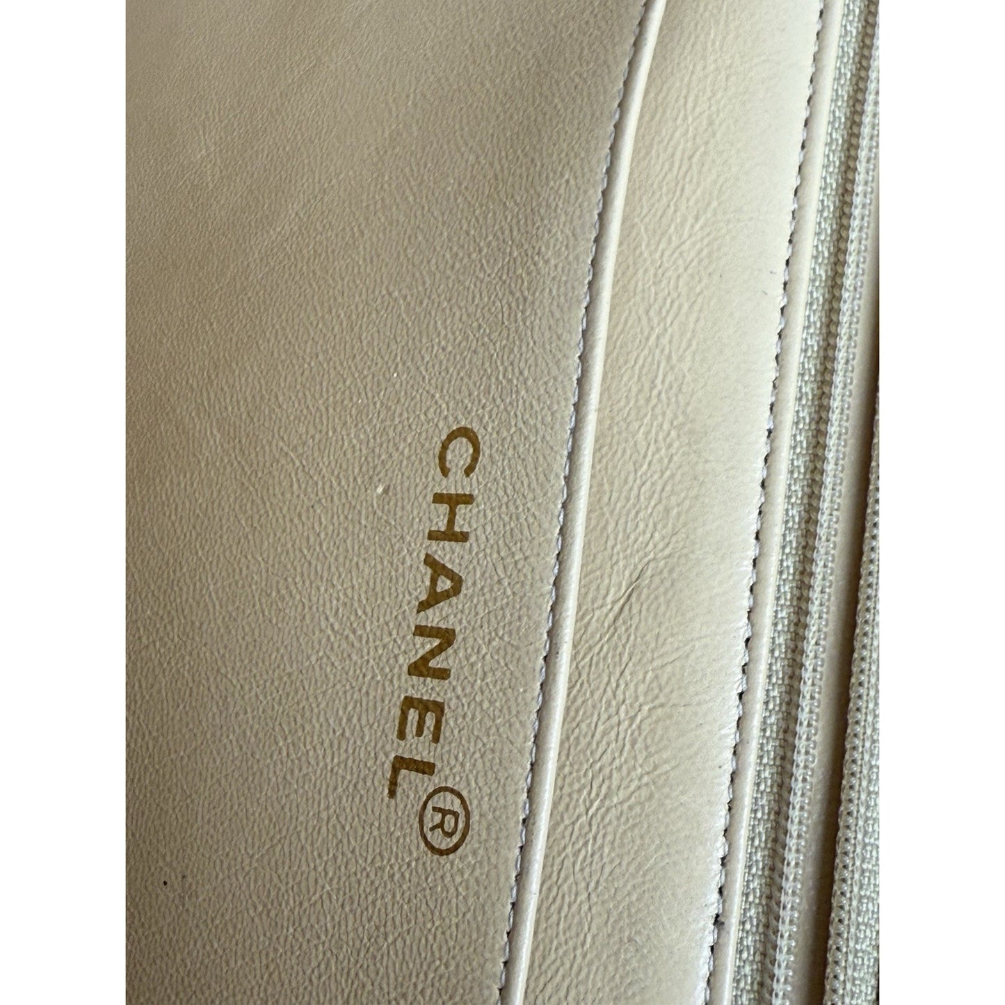 Saint Laurent Camera Bag Calfskin Matelasse Monogram Lou Beige