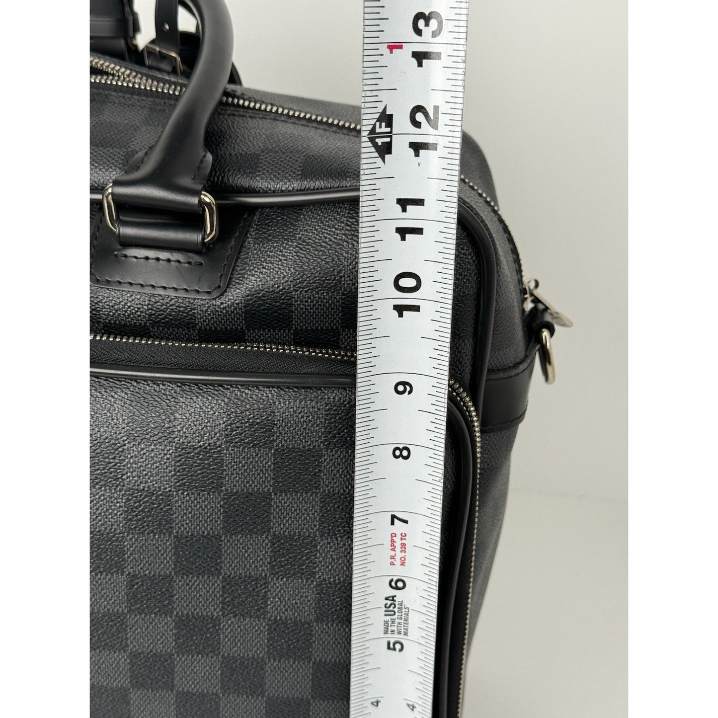 Louis Vuitton Damier Graphite Icart Business Bag Briefcase Handbag Black