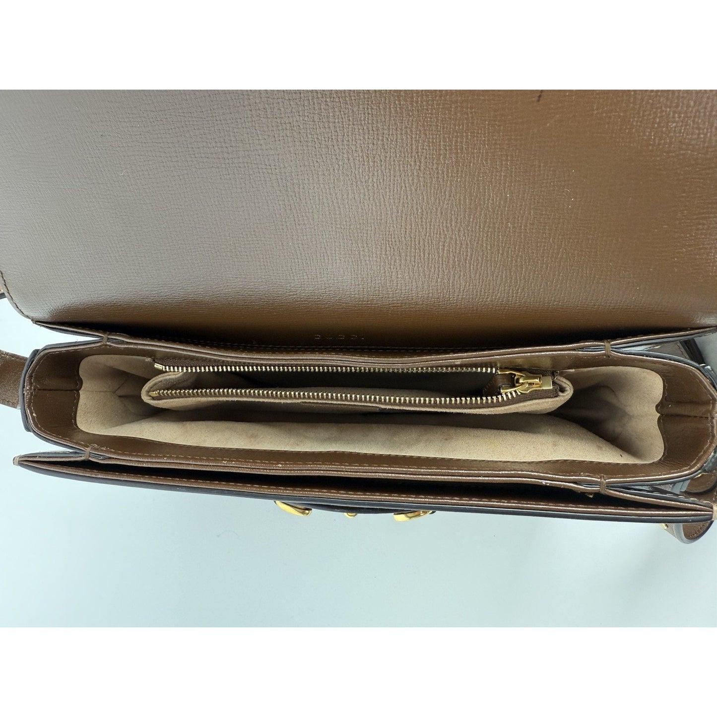 Gucci 1955 Horsebit Shoulder Bag Brown Monogram Medium
