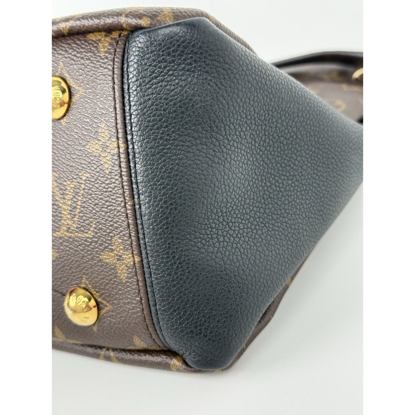 Louis Vuitton Pallas Black Interior Tote BB Brown Canvas/Leather