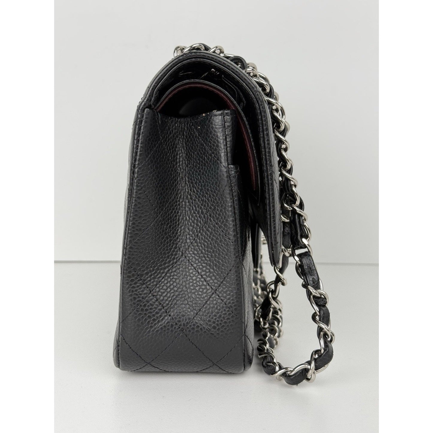 Chanel Classic Double Flap Medium Quilted Caviar Leather Shoulder Bag