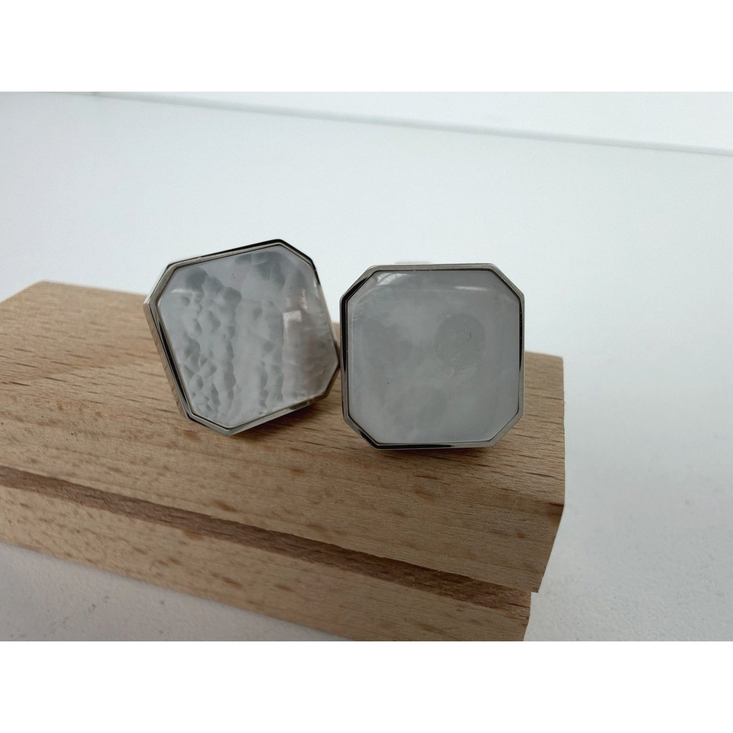 Cartier Santos de Cartier Cufflinks with White Pearl
