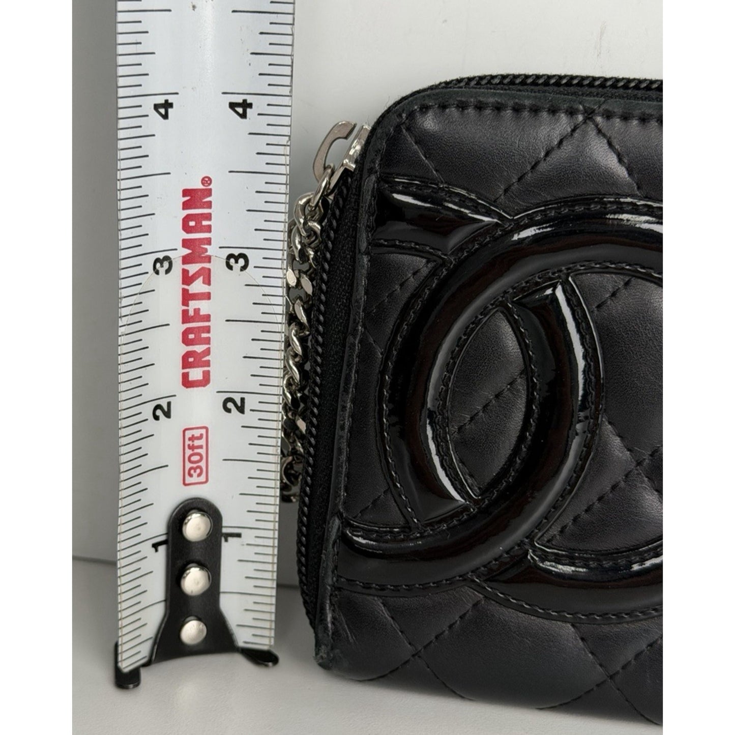 Chanel Cambon Wallet Ligne Quilted Calfskin Leather & Large CC 2009-2010 S15