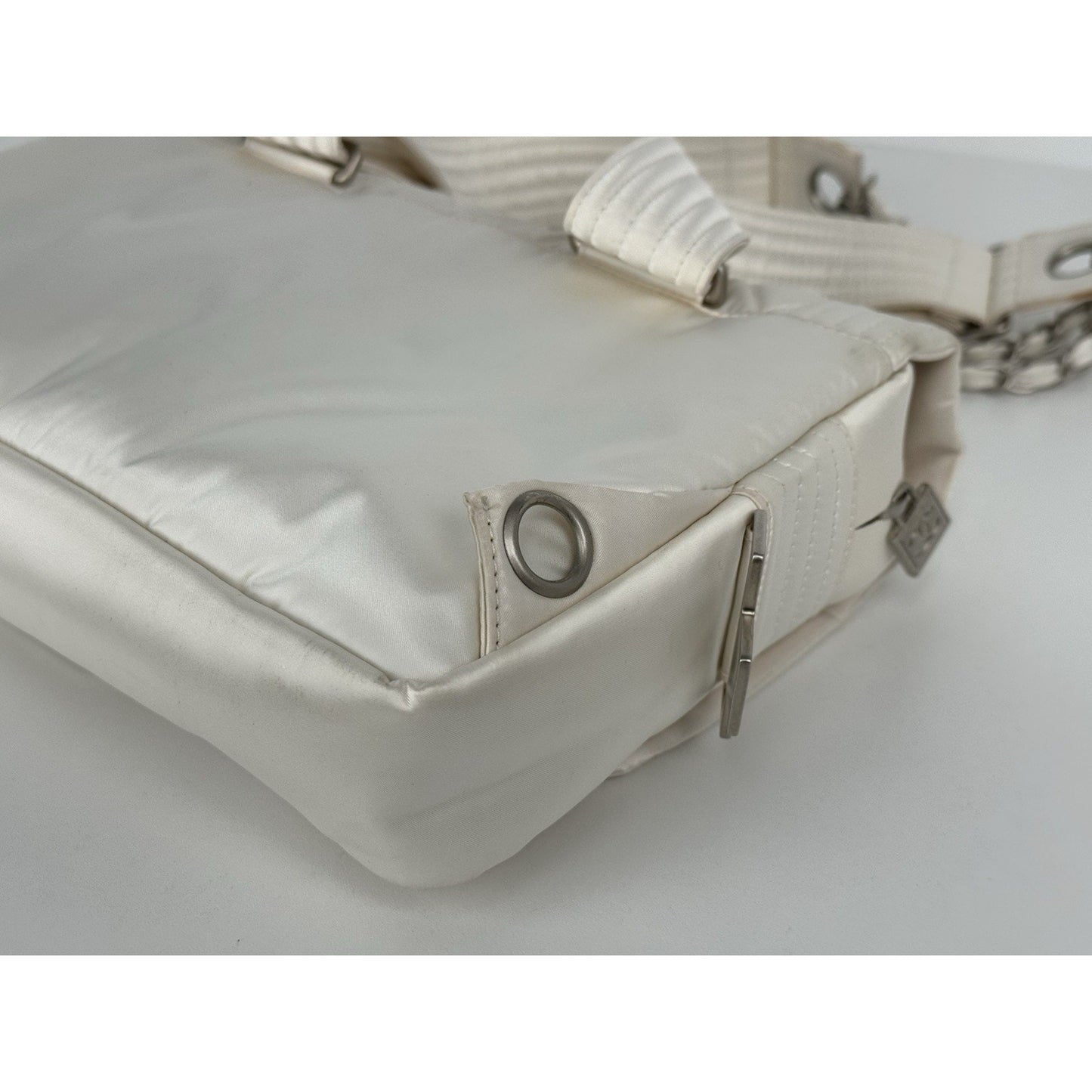 Chanel Ski Sport White Shoulder Bag with Silver Hardware B-9