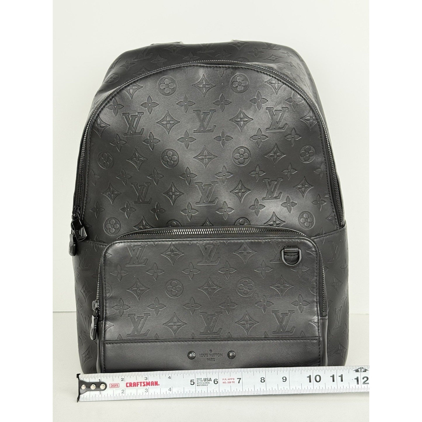Louis Vuitton Shadow Monogram Racer Backpack Black Leather B-7