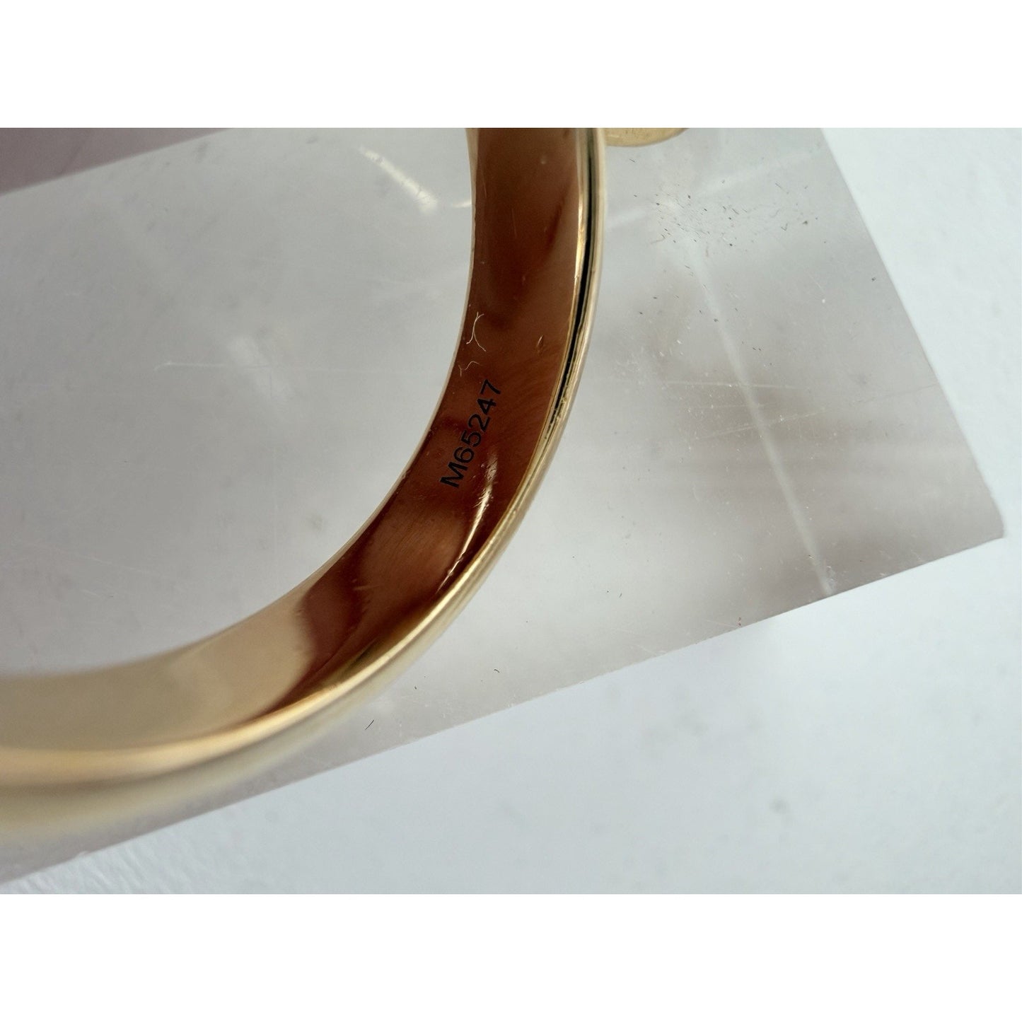 Louis Vuitton Love Letters Flower Ring in Gold-Tone Metal Size 6.25