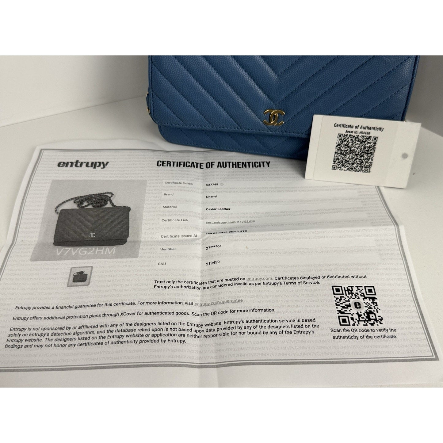 Chanel Wallet on Chain Chevron Caviar Leather B-6