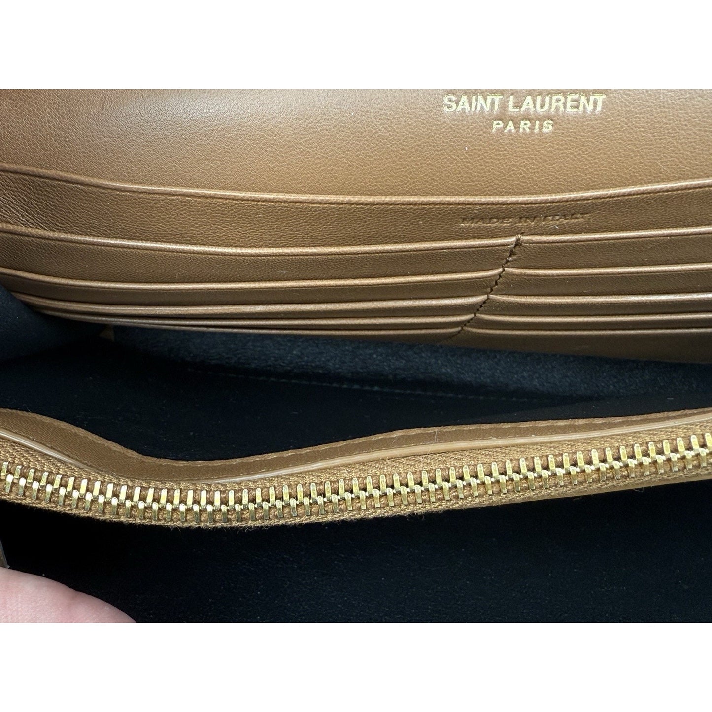 Saint Laurent Cassandre Quiltted Chain Strap Crossbody Women's Bag Brown