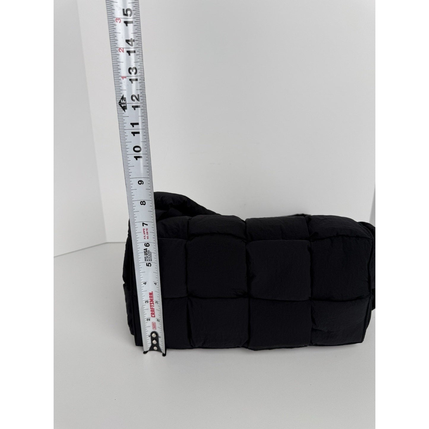 BOTTEGA VENETA Maxi Padded Tech Cassette Shoulder Bag Black Nylon Shoulder Bag