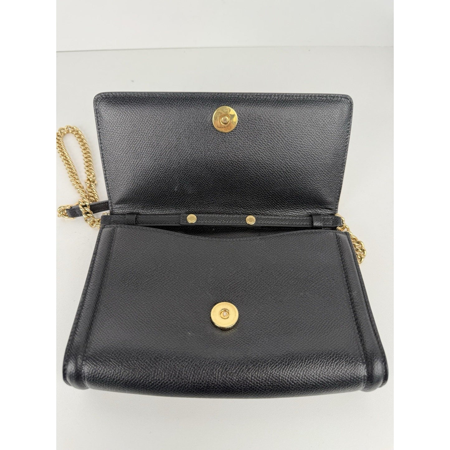 Salvatore Ferragamo Vala Ribbon Shoulder Bag Leather Black