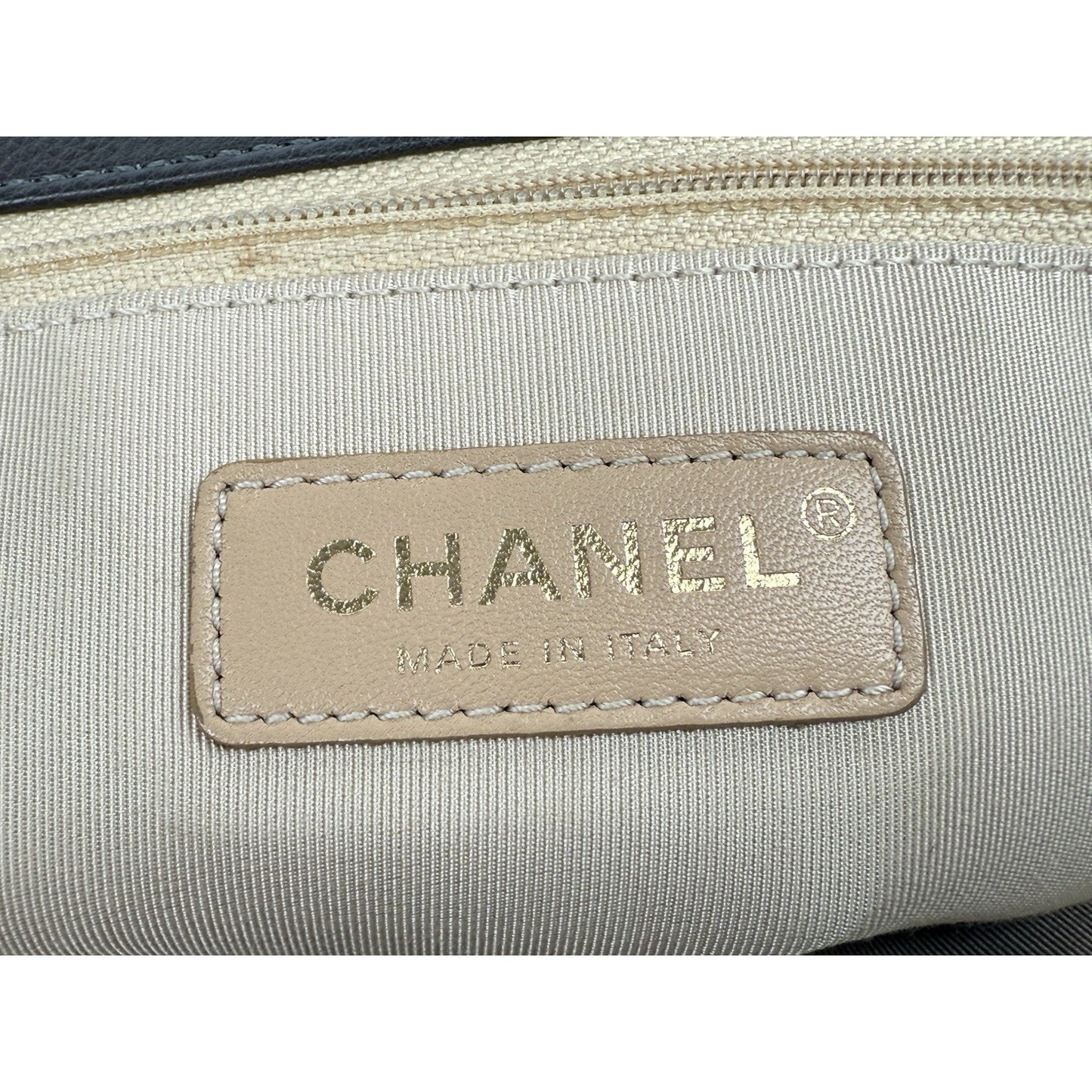 CHANEL CC Chain Shoulder Bag 2 Way Bag Calfskin Khaki Quilted Leather