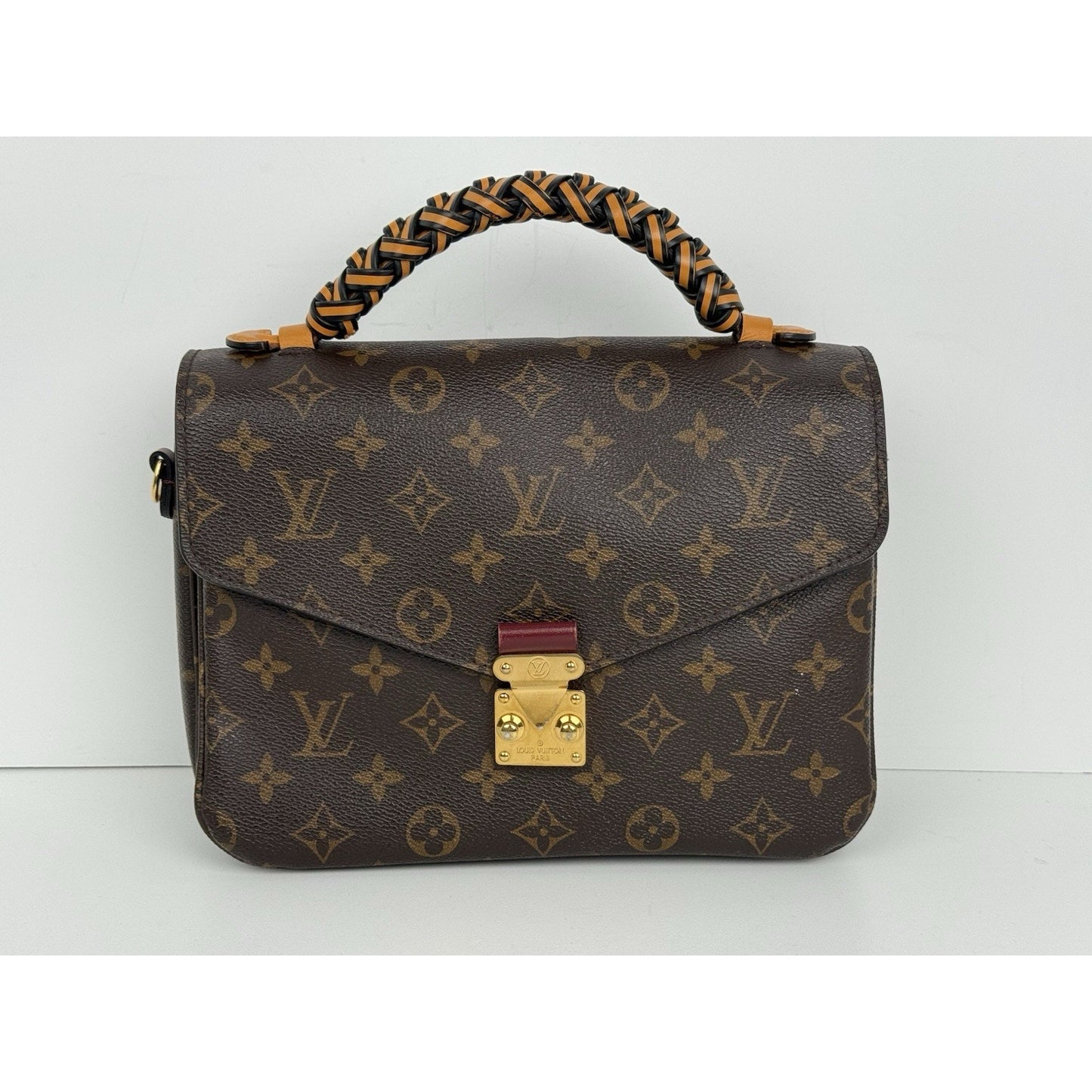 Louis Vuitton Monogram Braided Pochette Métis Coquelicot Crossbody Bag