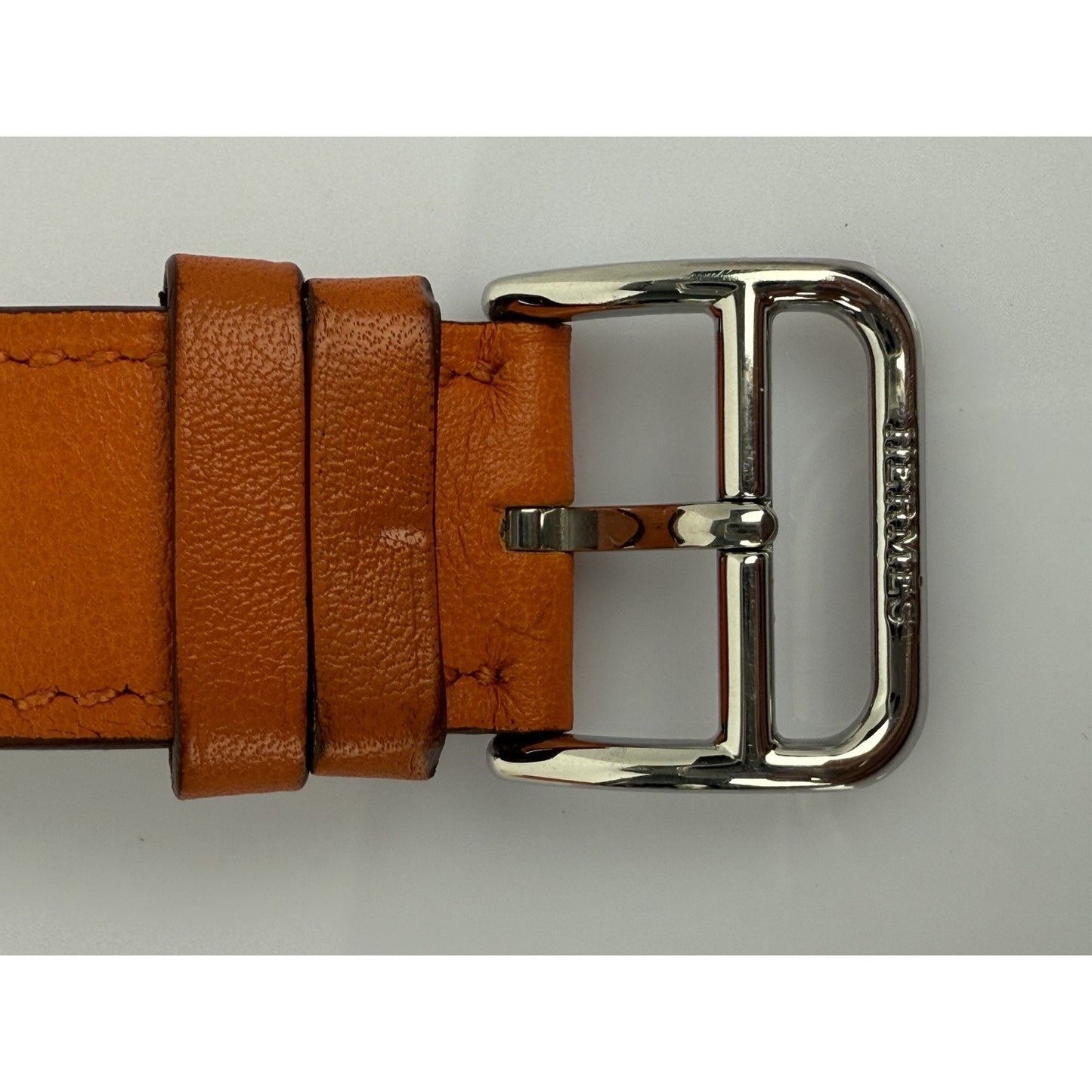 HERMES Cape Cod Orange Leather Band Watch CC2.710
