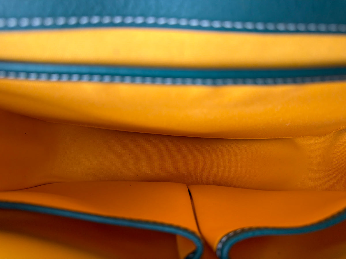 Goyard Belvedere MM Messenger Bag in Green Goyardine Coated Canvas YE-5