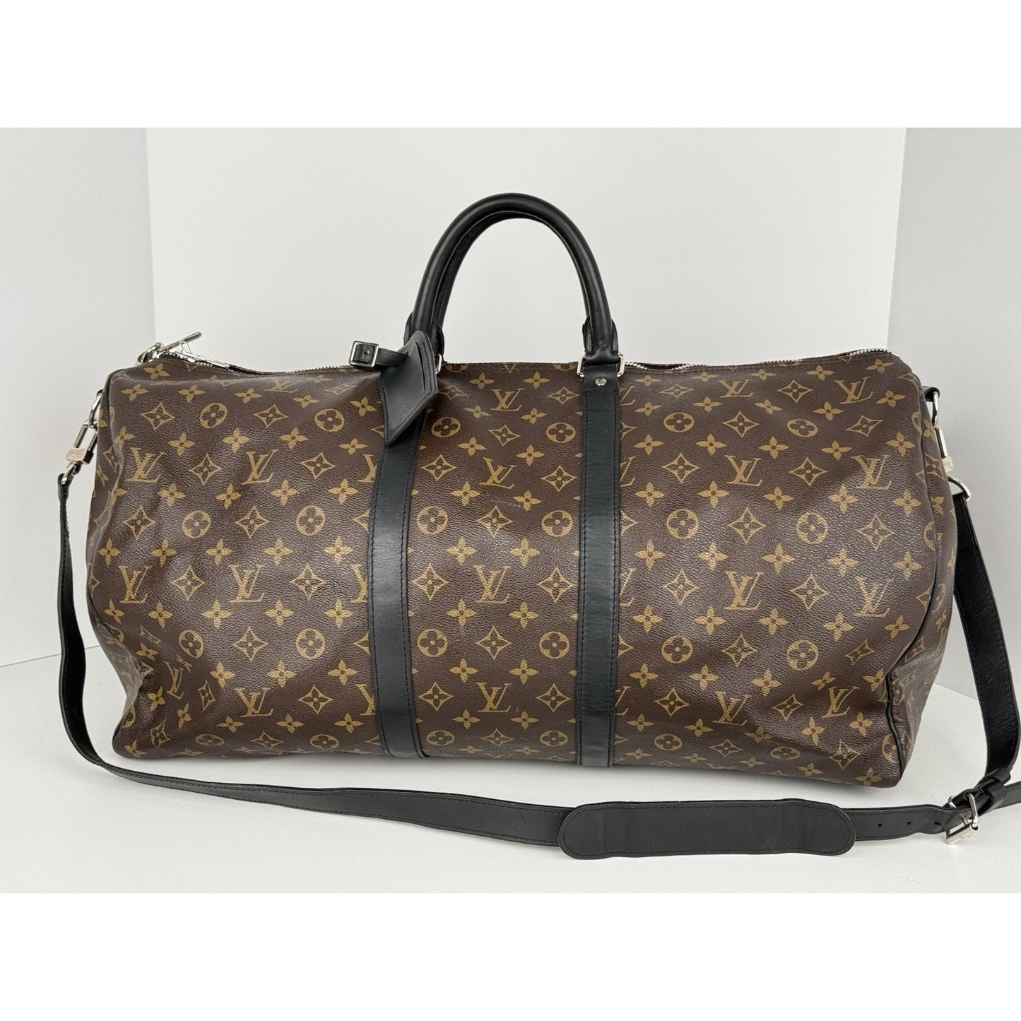 Louis Vuitton Keepall Bandouliere Bag Macassar Monogram Canvas 55