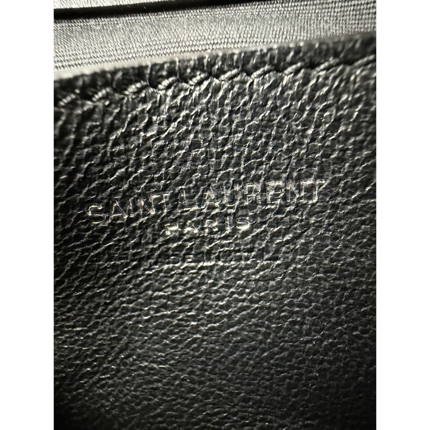 Saint Laurent Small Shoulder Bag in Black Calfskin Leather Foldover Flap Top S11