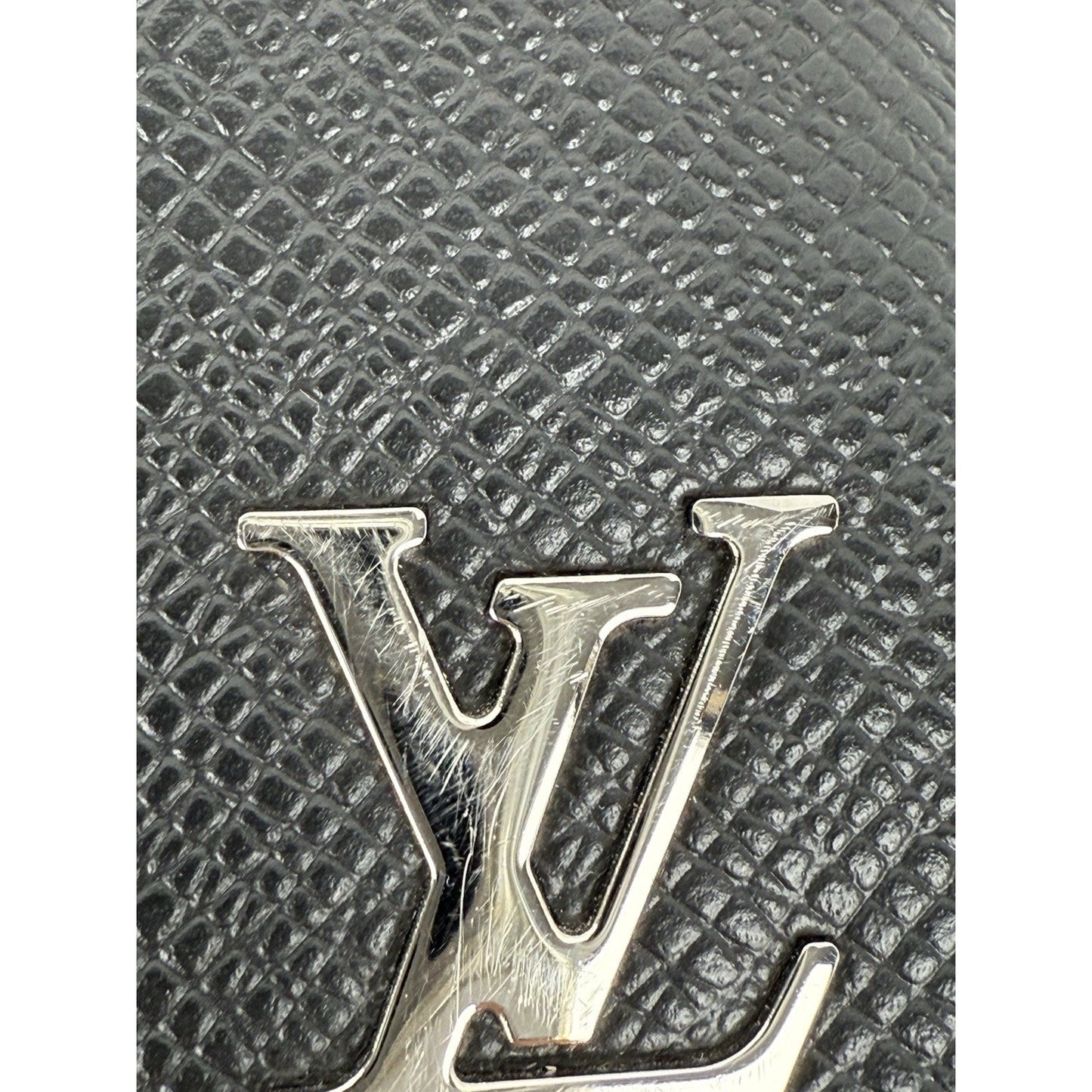 Louis Vuitton Black Leather Taiga Alex Messenger