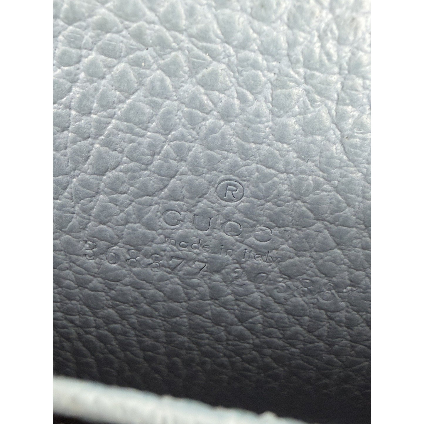 Gucci Continental Wallet Swing Compact Calfskin Leather in Light Blue K1