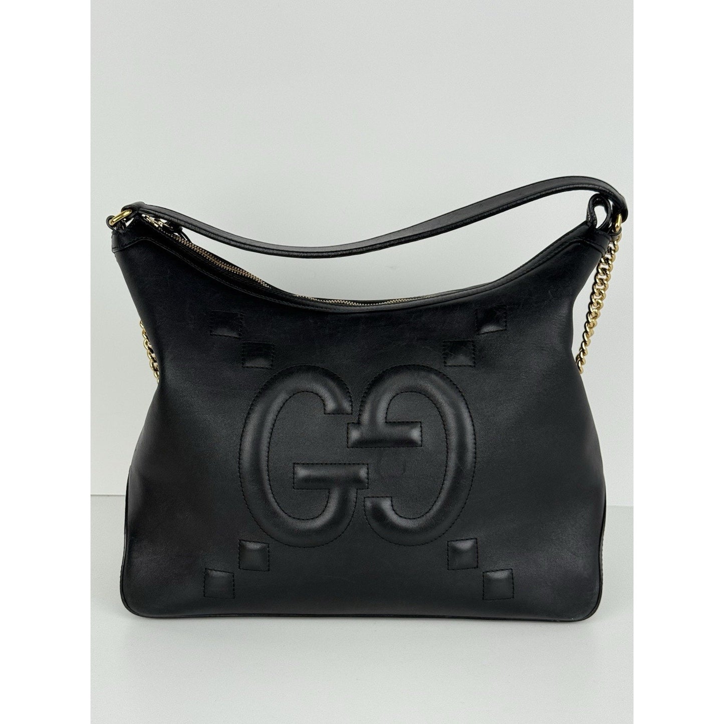 Gucci GG Apollo Black Leather Women’s Shoulder Bag