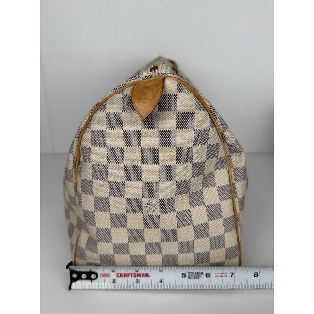 Louis Vuitton Speedy 35 Handbag in Damier Azur Coated Canvas GT Hardware 2010 U1