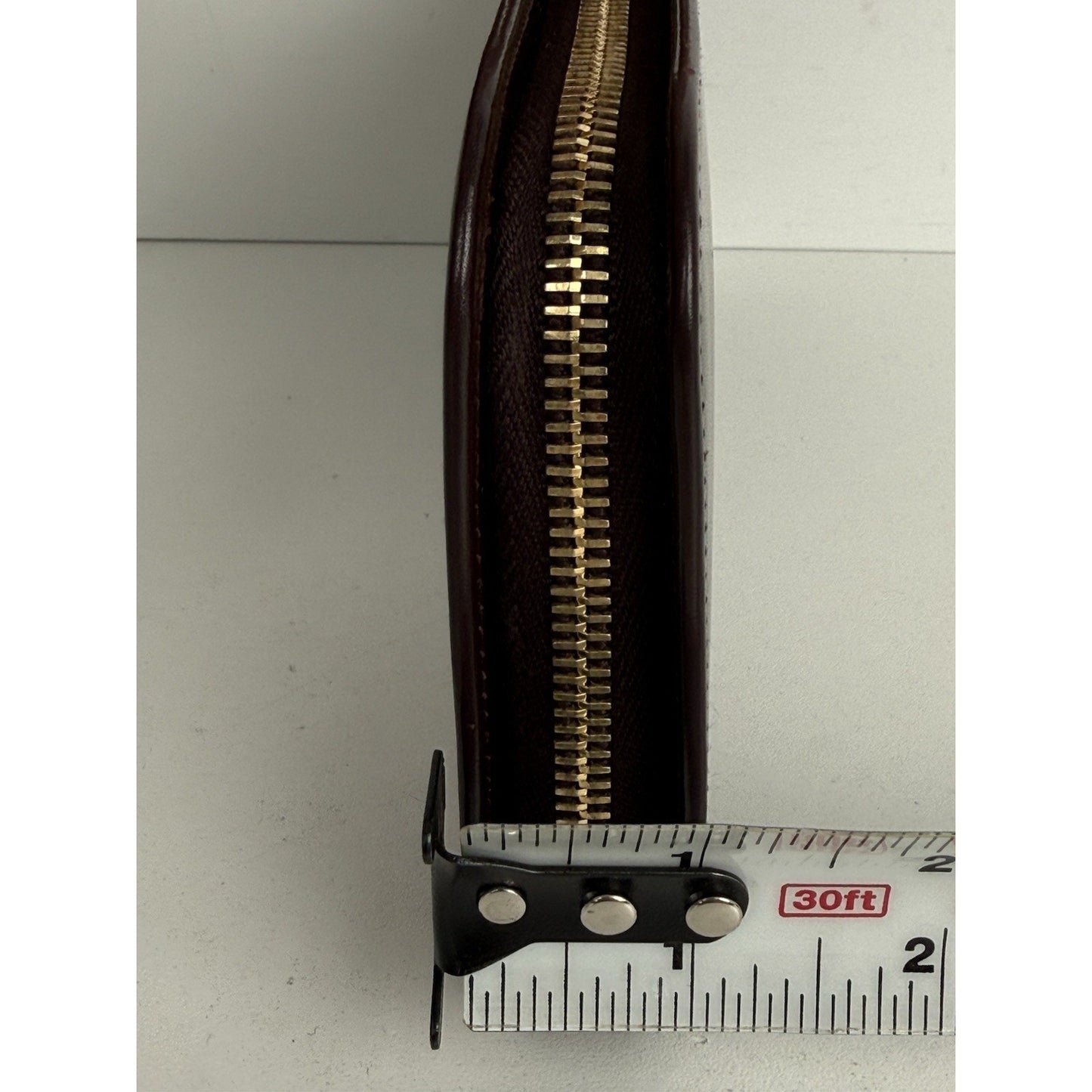 Saint Laurent Amerena Zip Around Wallet Burgundy Leather