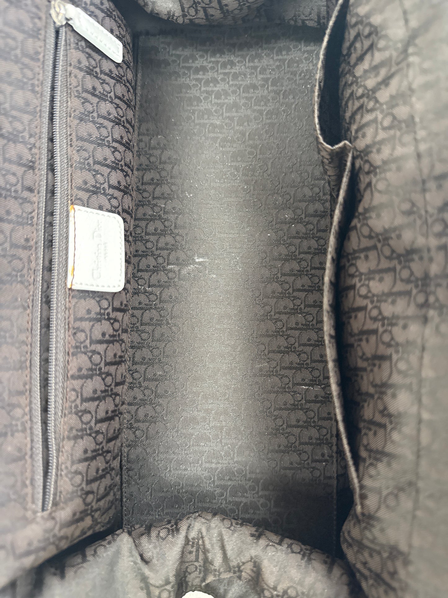 Christian Dior Vintage White Leather Top Handle Bag