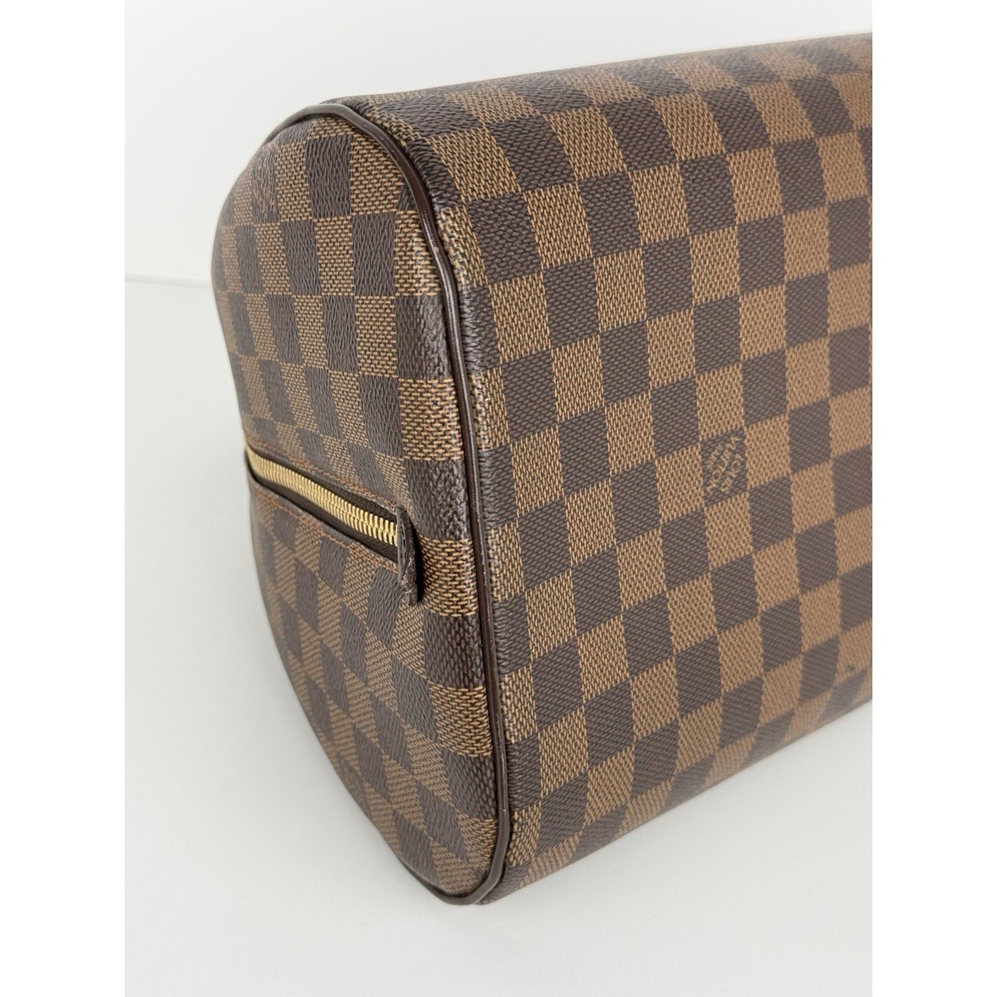 Louis Vuitton Ribera Handbag Damier Ebene Brown Canvas Women's Bag