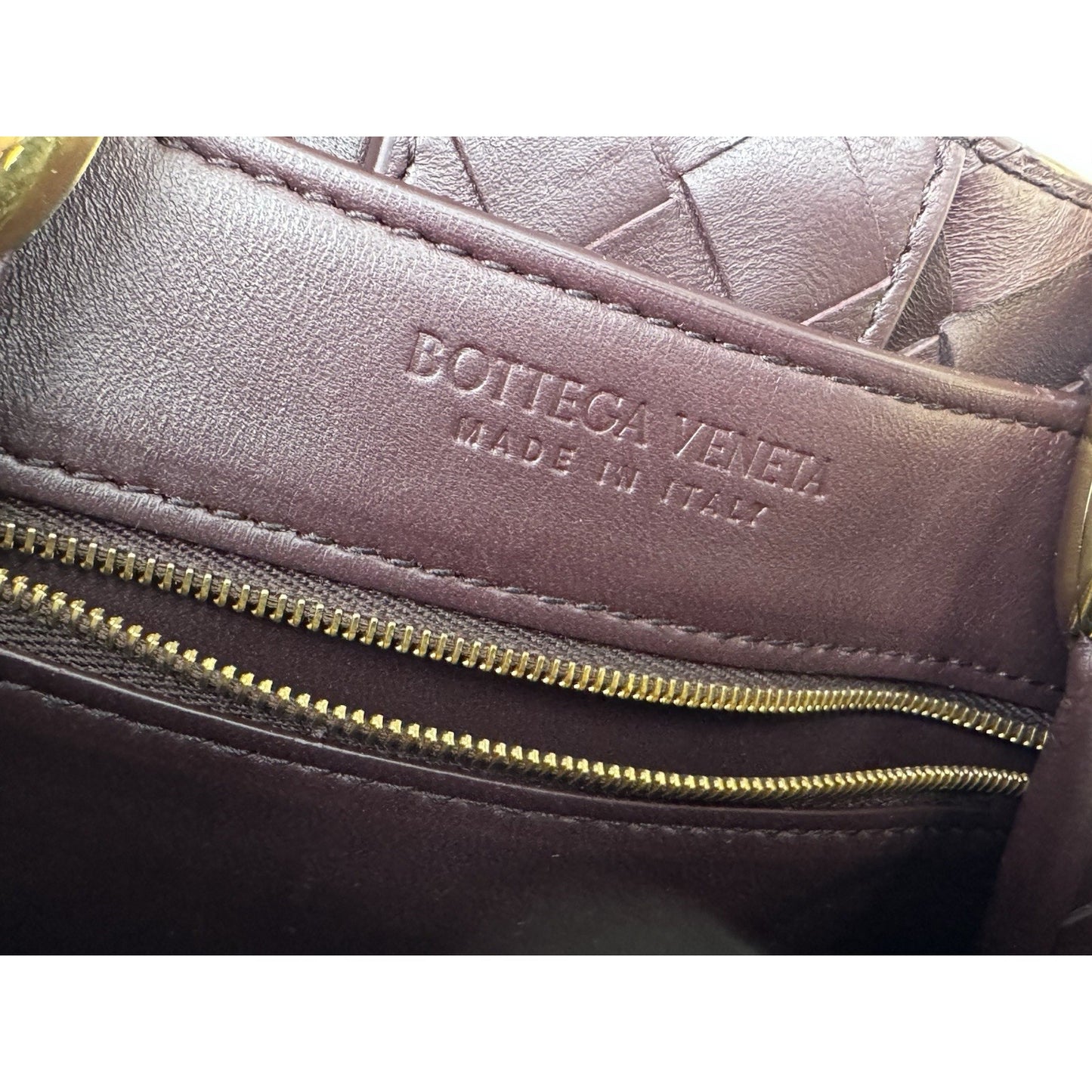 Bottega Veneta Intrecciato Leather Top Handle Bag – Burgundy Gold Hardware C-1