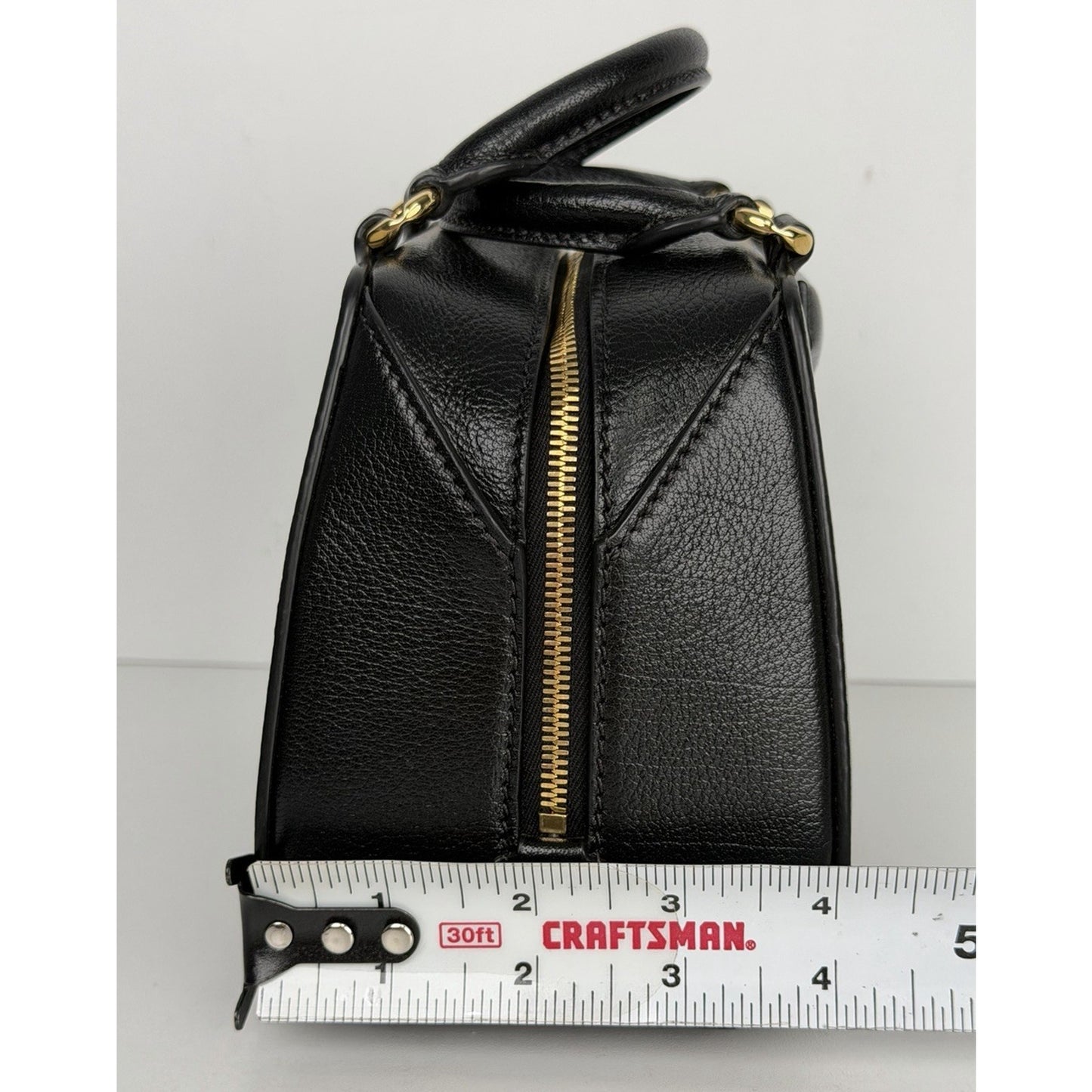 Givenchy Nano Antigona Cube Top Handle Bag in Black Shiny Leather