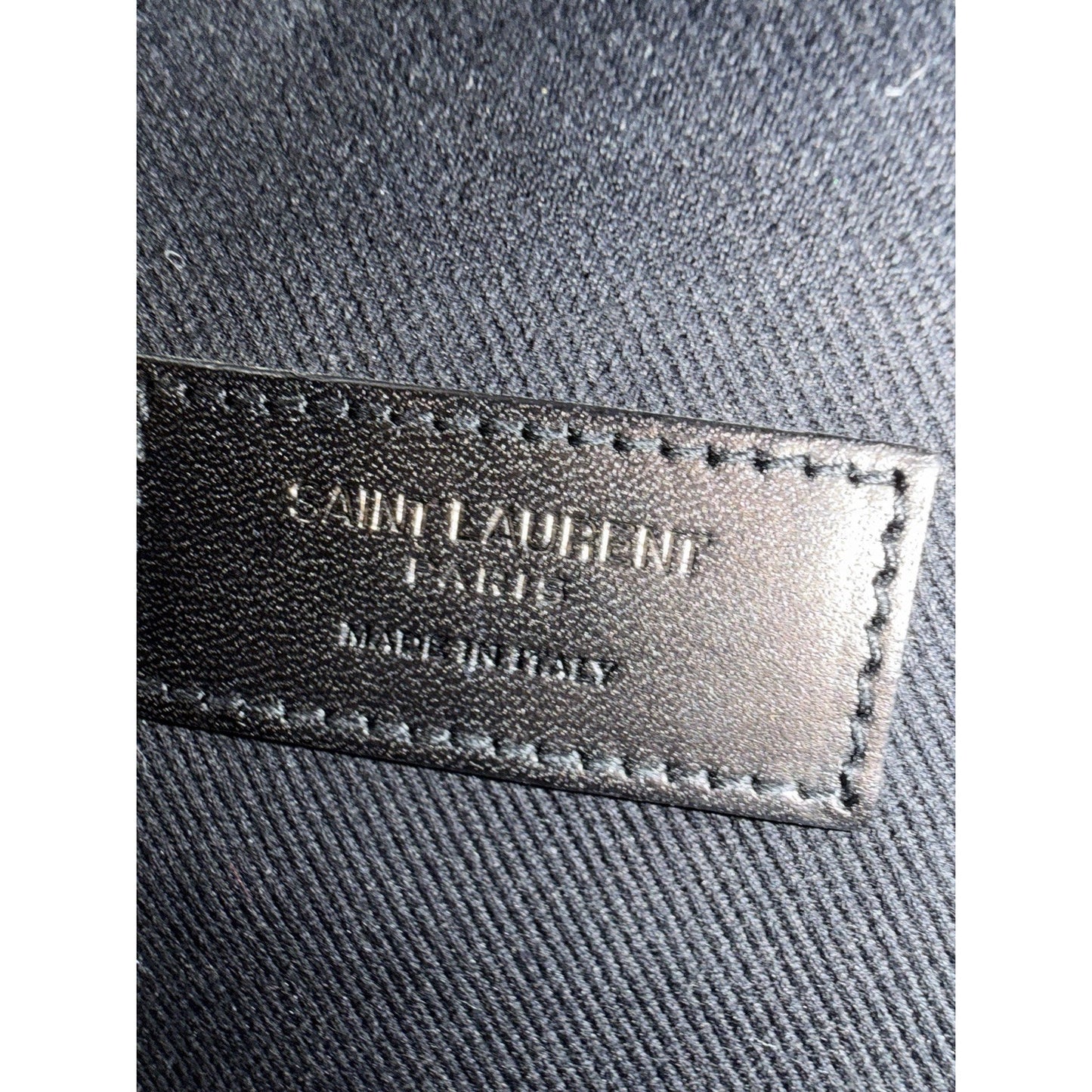 Saint Laurent Woven Sac de Jour Top Handle Bag Small in Black Leather S