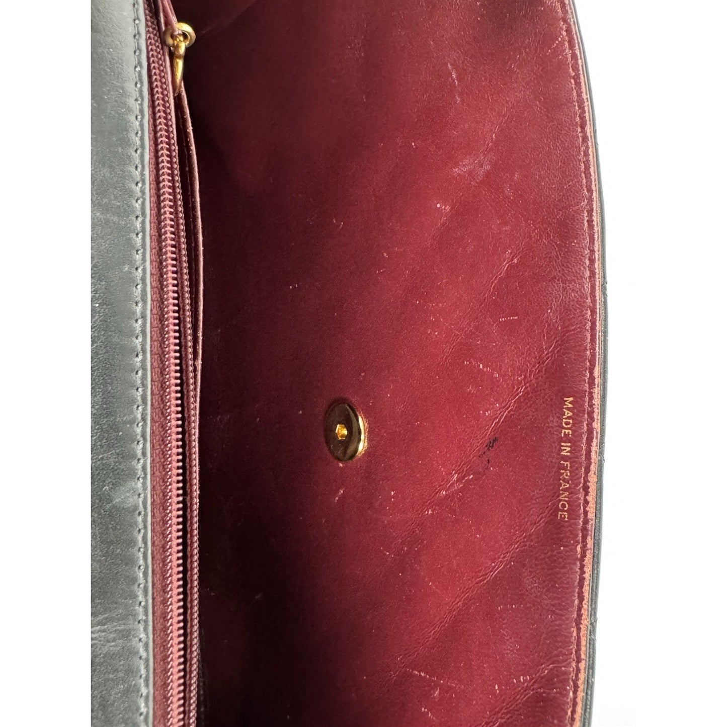 Chanel Vintage Maxi Single Flap Bag Black Lambskin Leather B-6