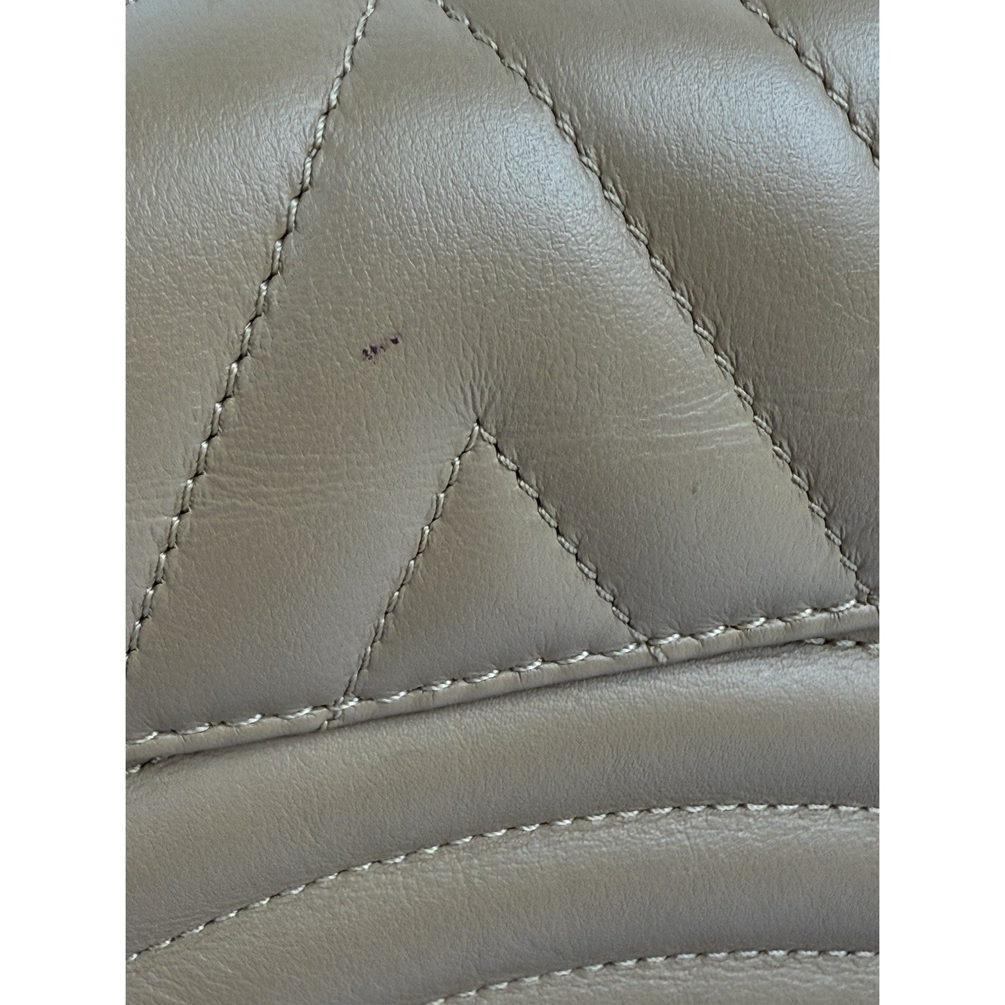 LOUIS VUITTON Beige Leather New Wave Chain Strap MM Noisette Shoulder Bag