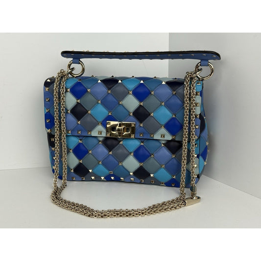 Valentino Garavani  Medium Rockstud Spike Shoulder Bag Multicolor