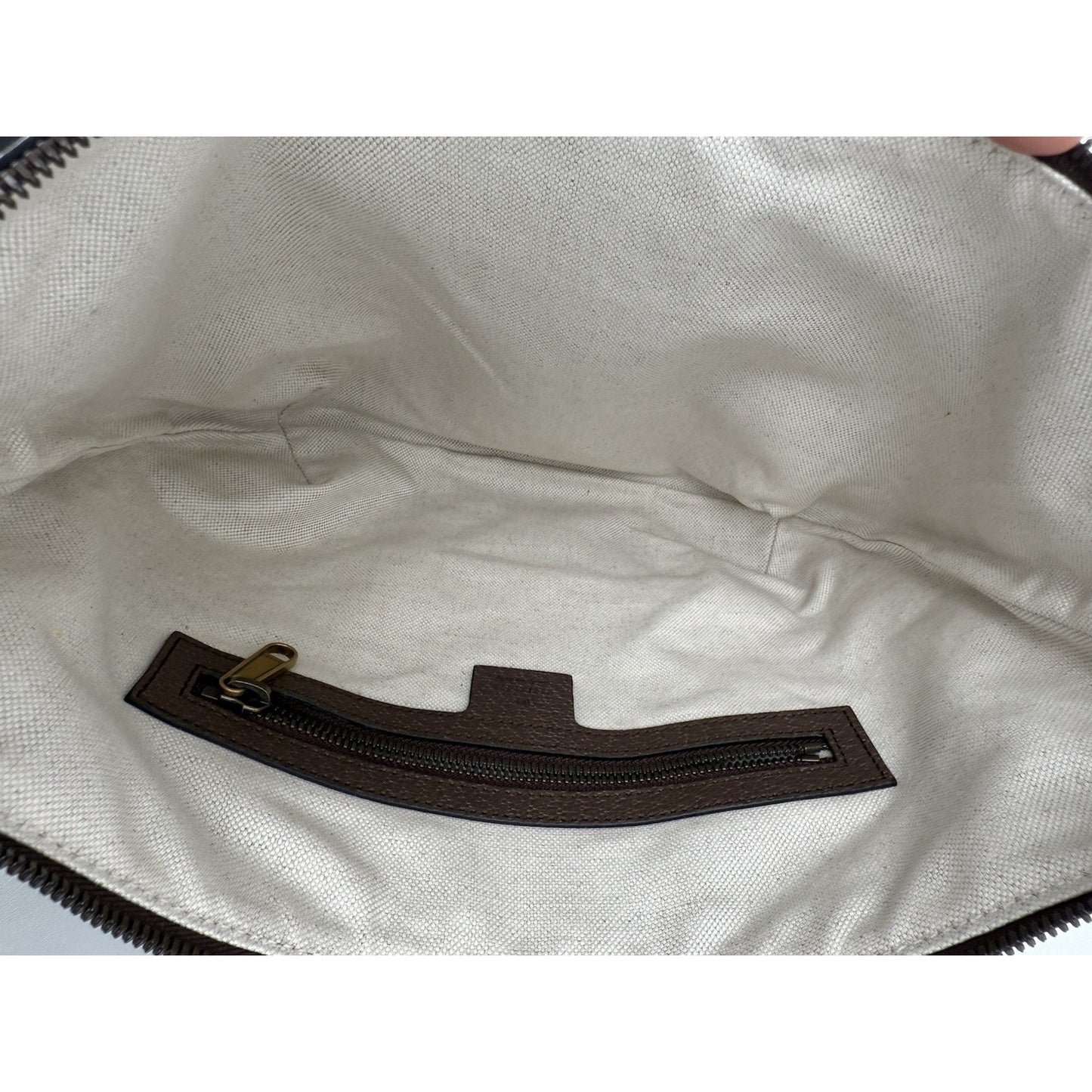 Gucci Ophidia Half Moon Hobo GG Coated Brown Canvas Small