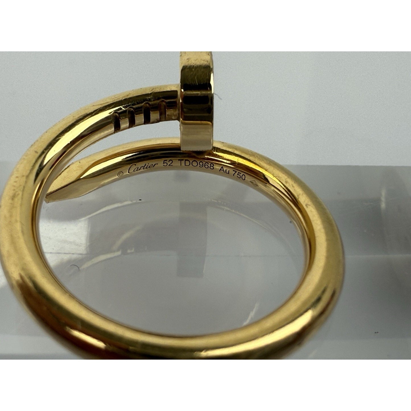 Cartier JUSTE UN CLOU RING 18k Yellow Gold Size 52 Us 4.5