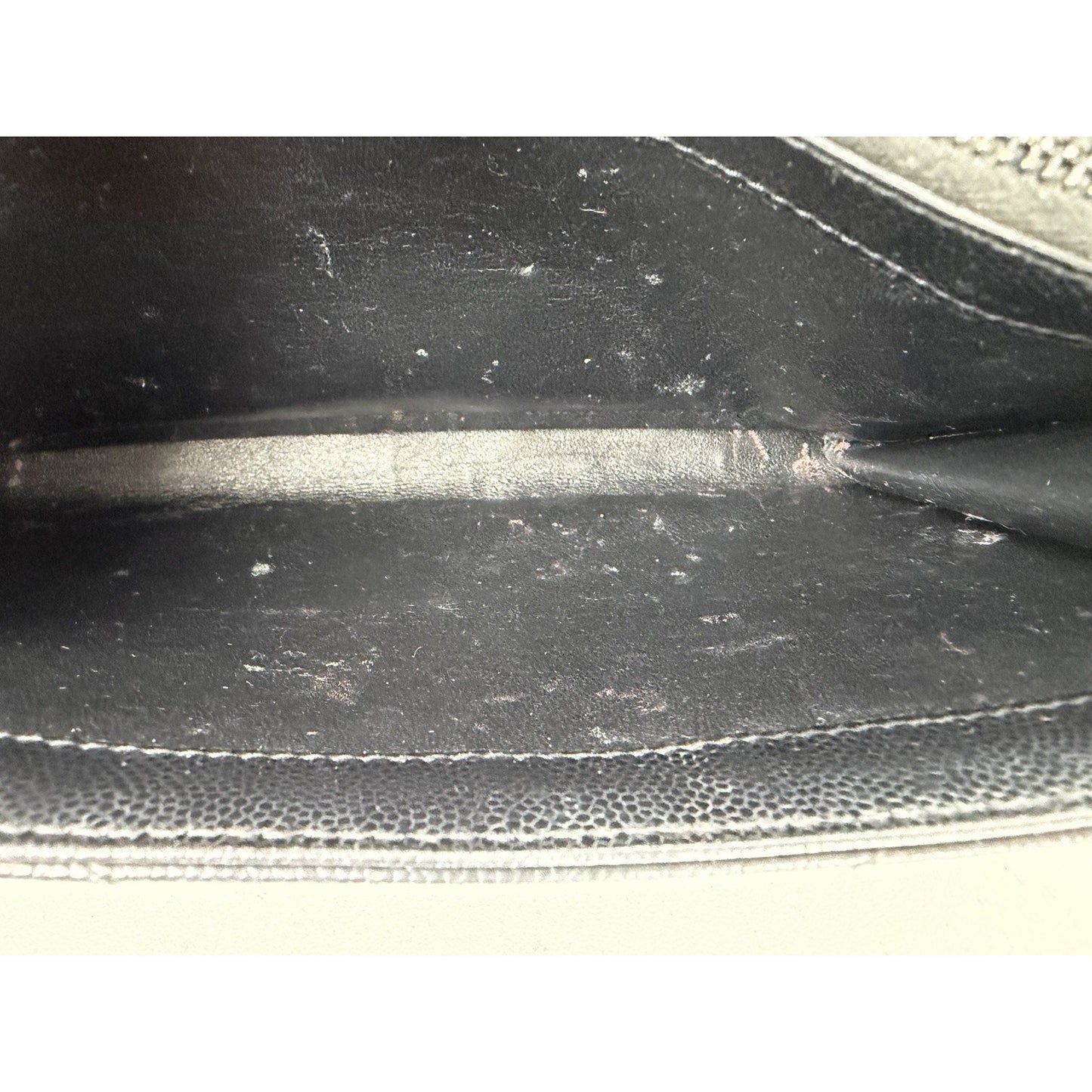Saint Laurent Monogram Chain Wallet Medium in Black Matelasse Grained LeatherS12