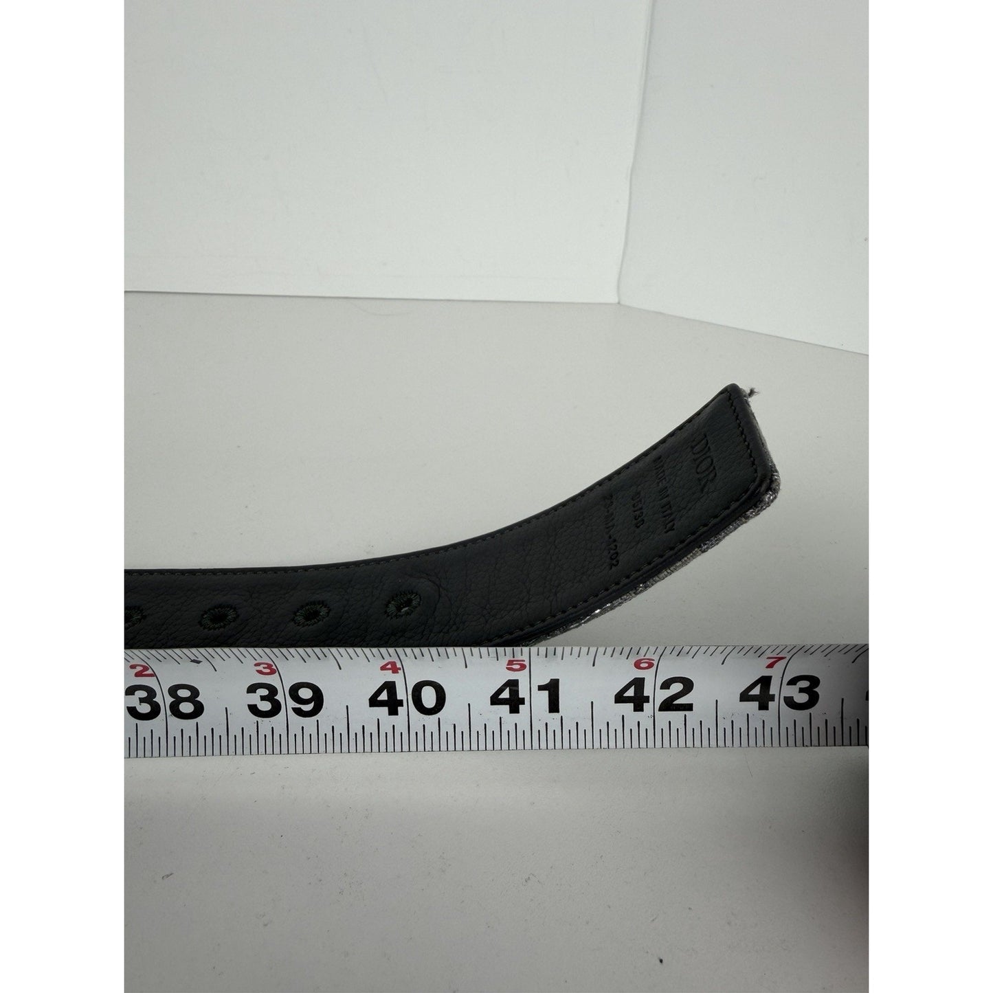 Christian Dior Jacquard Oblique Cosmo Belt Grey Canvas Body CD Logo Buckle