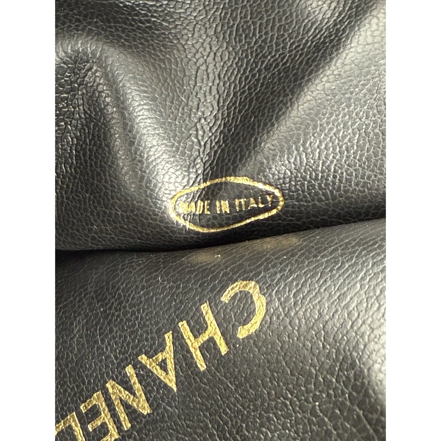 CHANEL Vintage CC Charm Quilted Patent Leather Tote Bag