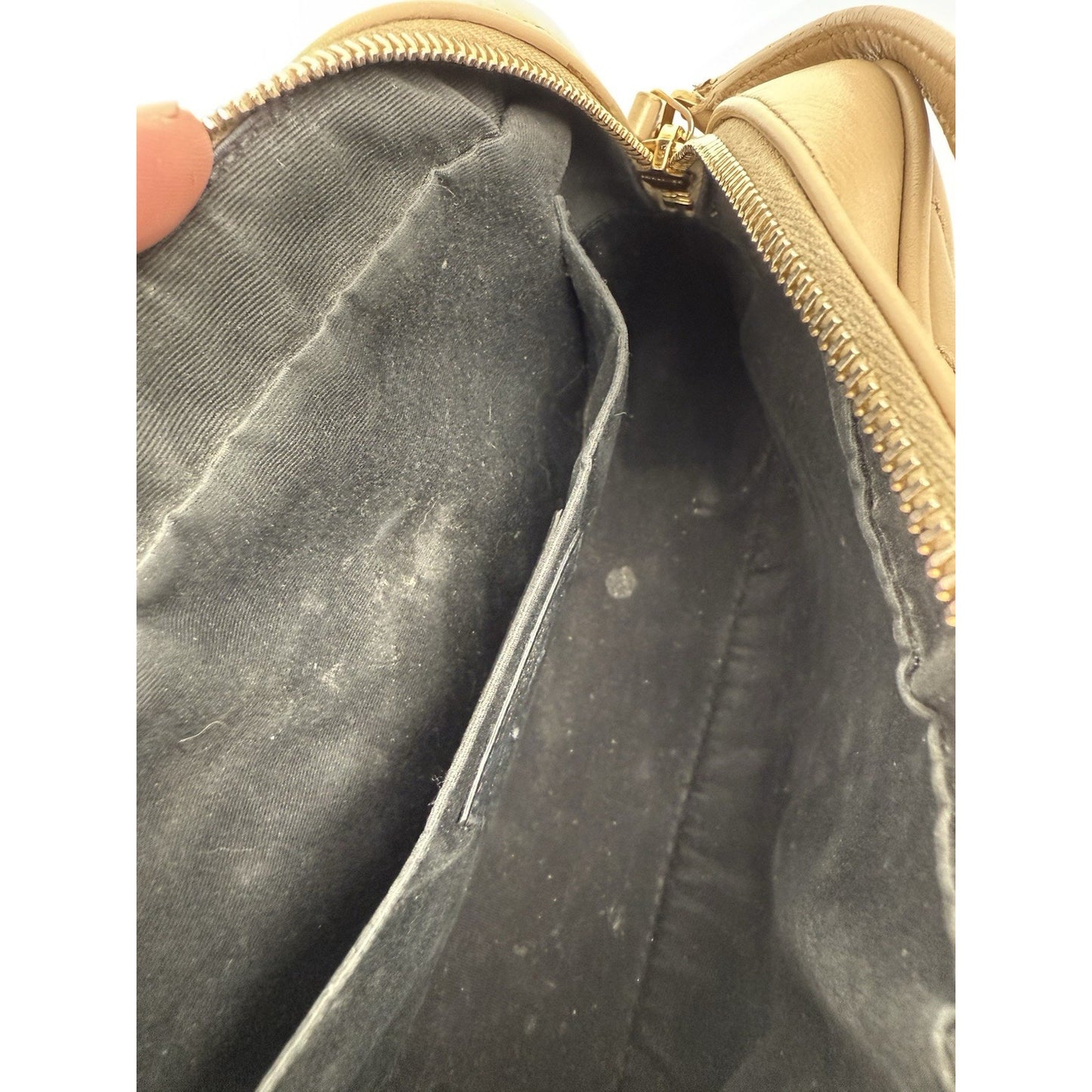 Saint Laurent Camera Bag Calfskin Matelasse Monogram Lou Beige