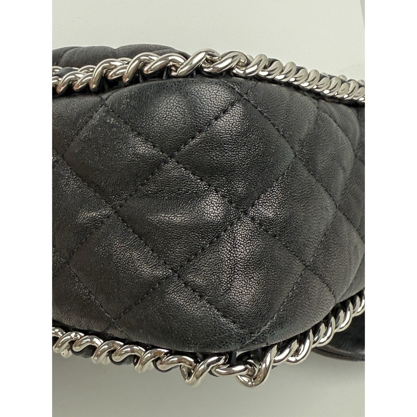 Chanel Paris-Dallas Maxi Chain Around Flap Bag Quilted Black Leather