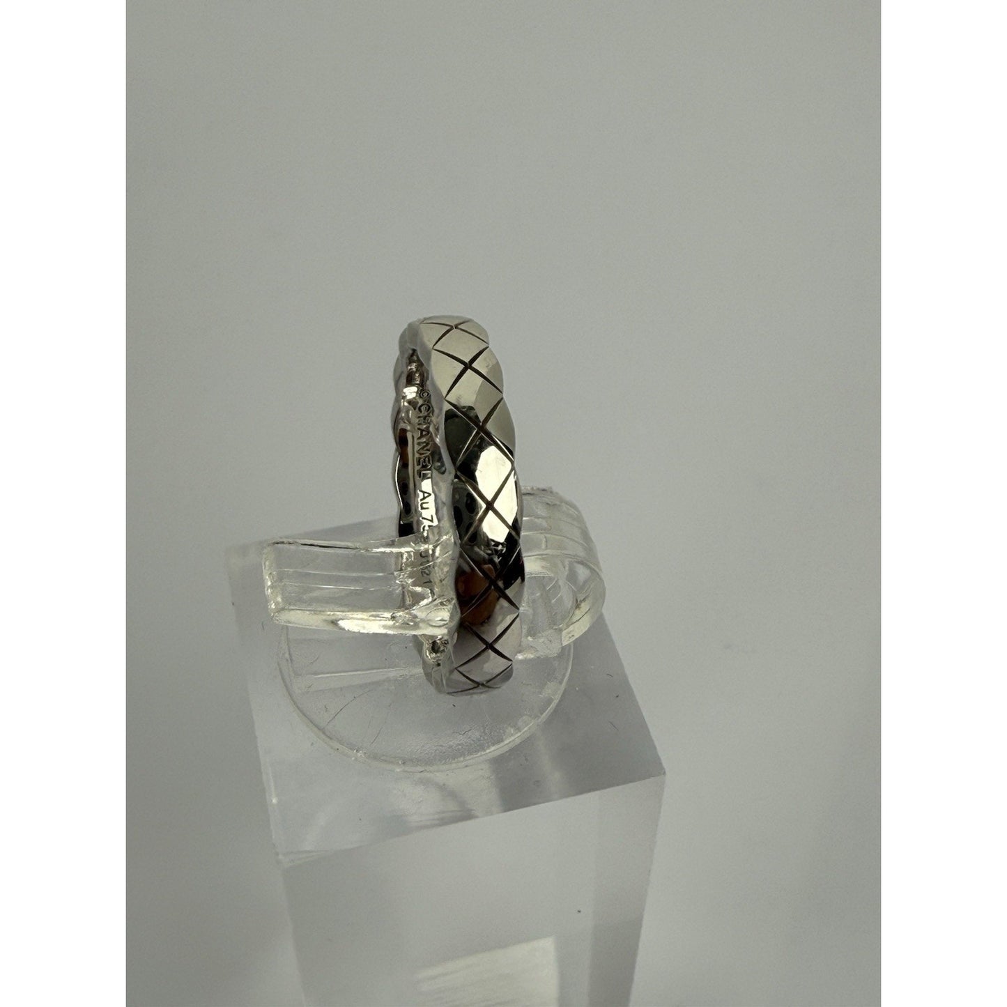 CHANEL Coco Crush 18k White Gold Ring Size 47 (EU)