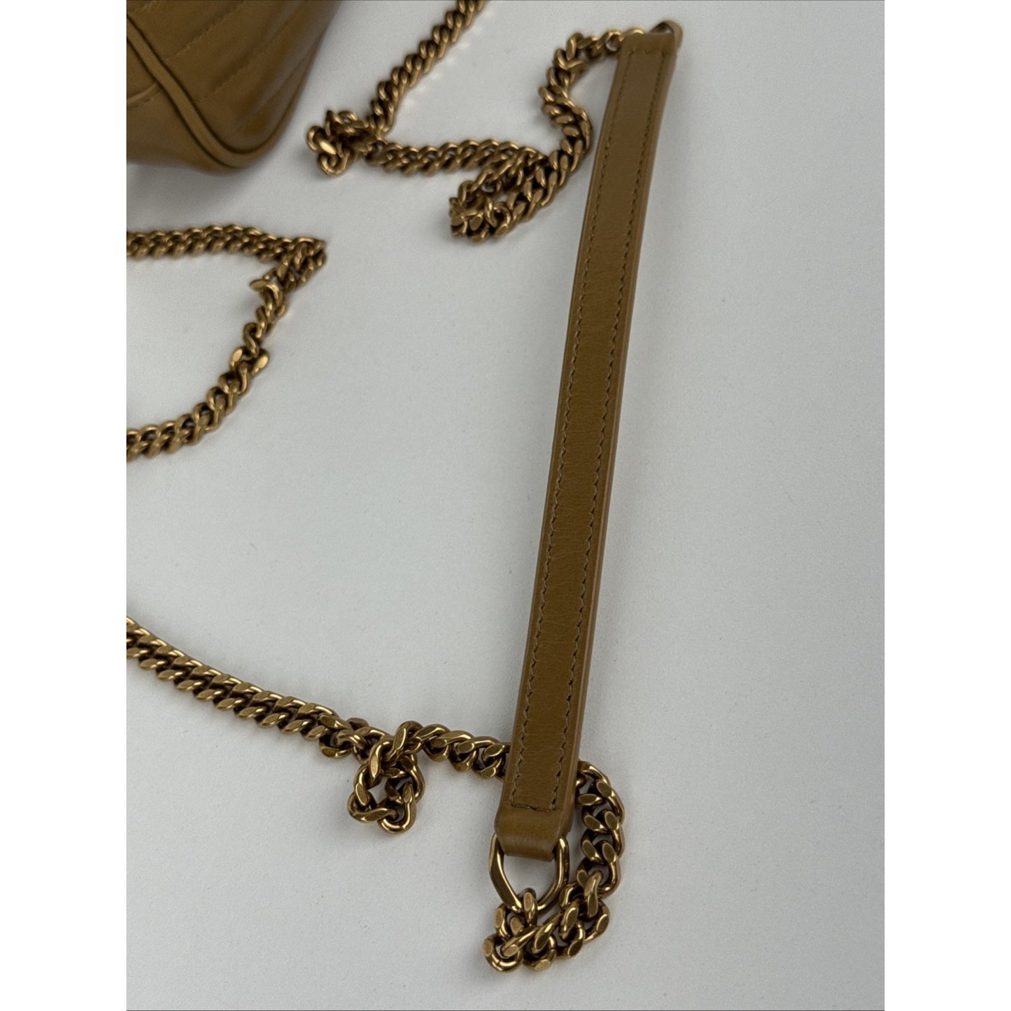 Saint Laurent Mini Lou Camera Leather Tabac Brown Women's Crossbody Bag