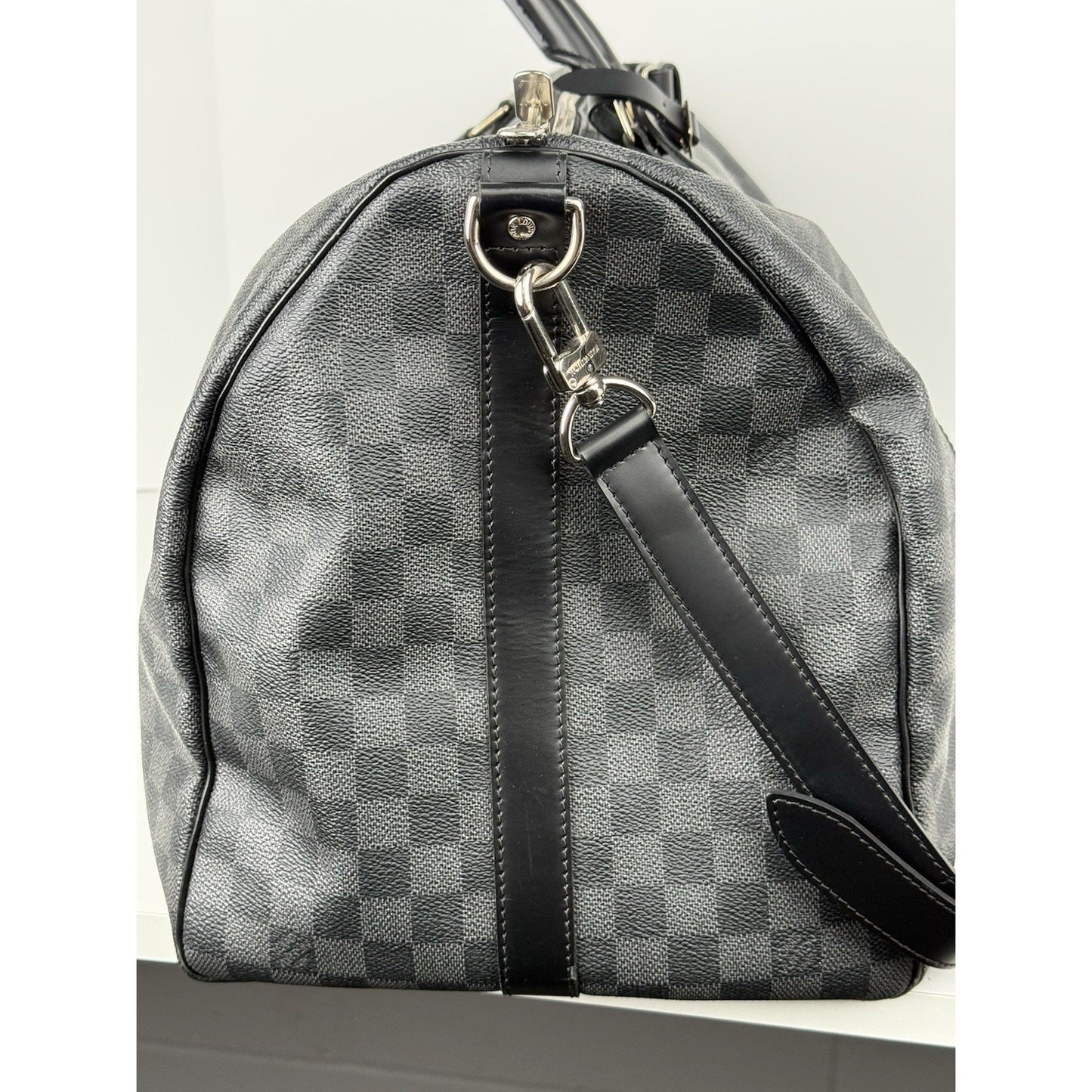 Louis Vuitton Keepall Bandouliere 55 Damier Graphite Duffle Bag