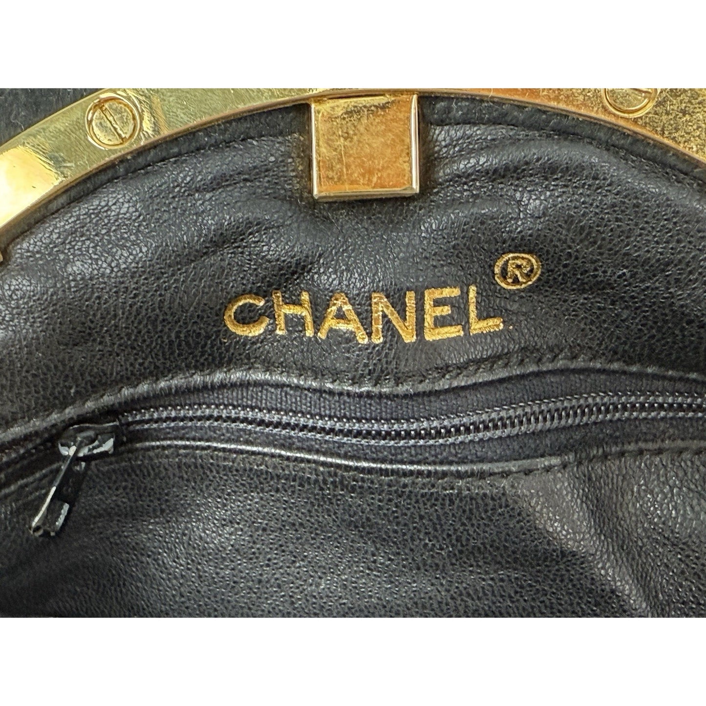 Chanel CC Matelassé Fringe Chain Shoulder Vintage Bag Black with Gold Hardware