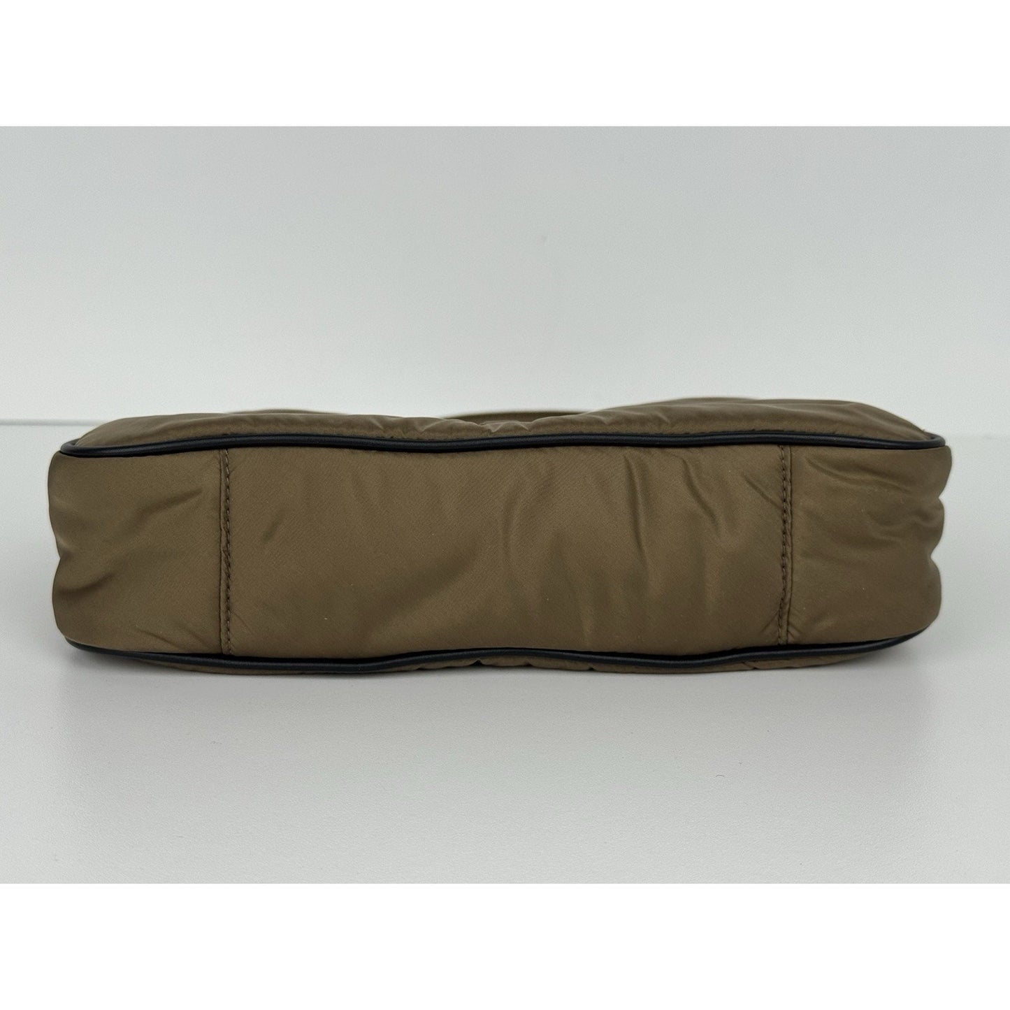 Saint Laurent Le 5 À 7 Hobo Bag Green Econyl Nylon with Bronze Hardware C-6