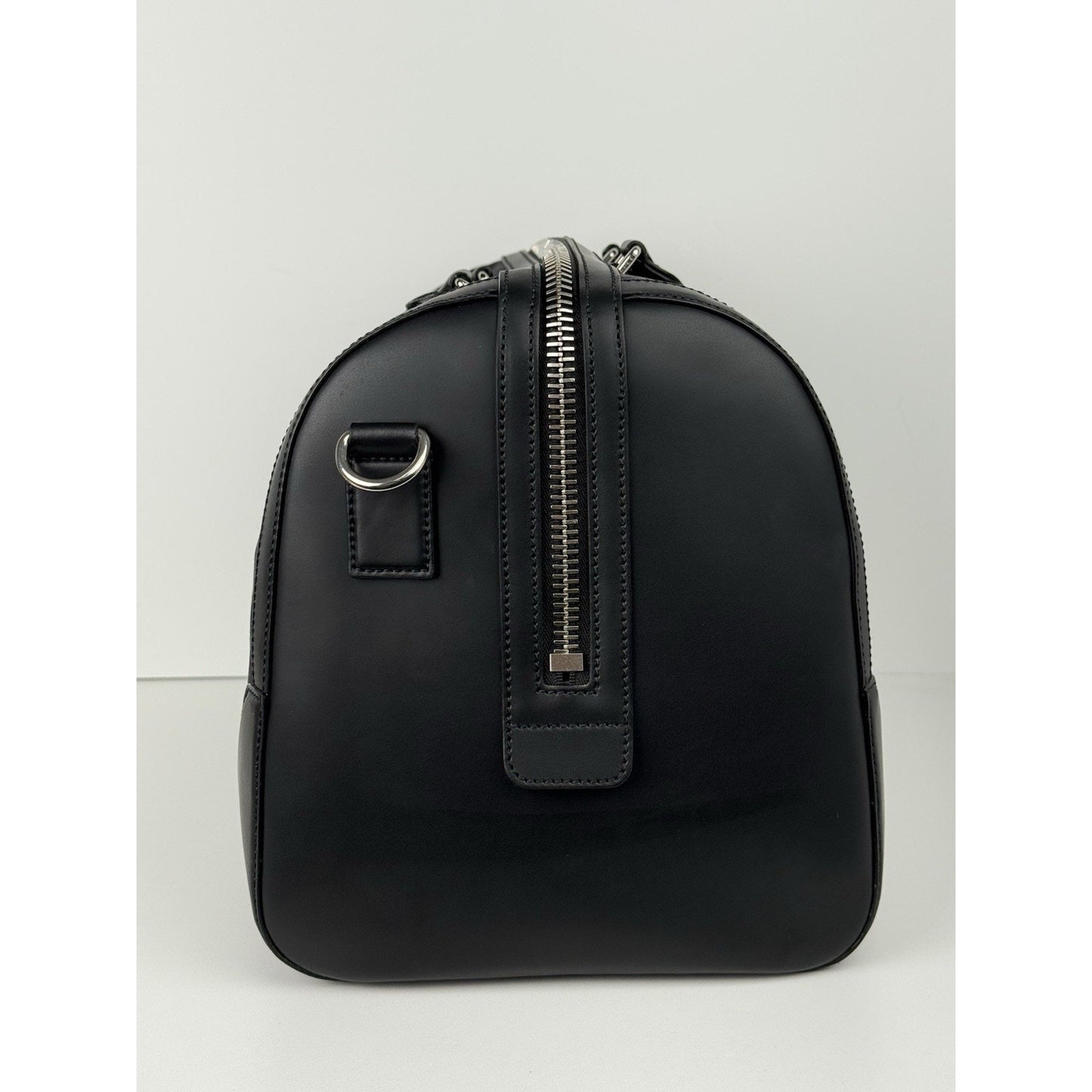 Gucci Large Savoy Duffle Bag GG Supreme Monogram Grey/Black Calfskin Trim