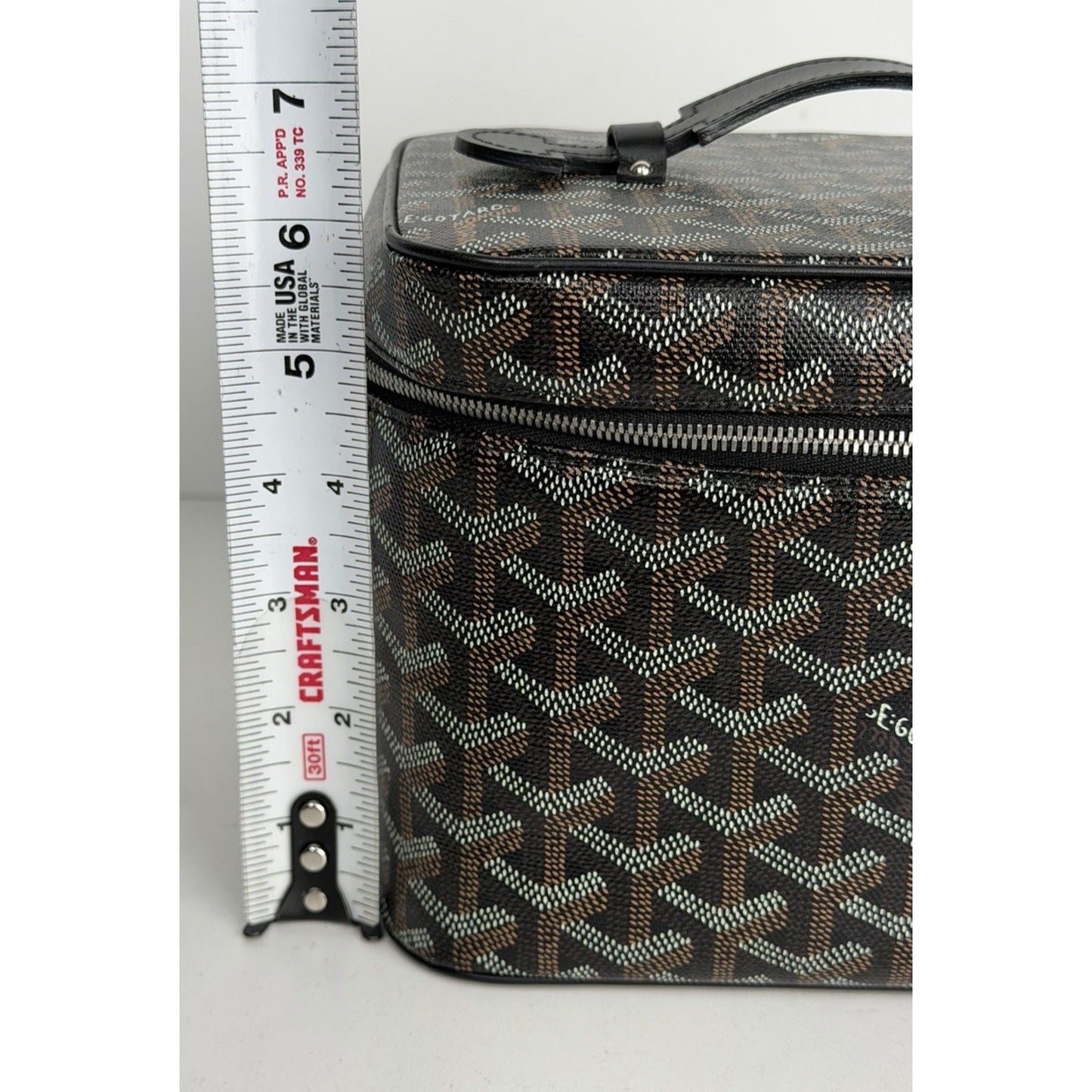 Goyard Muse Vanity Case PM Goyardine Pattern Coated Canvas Leather Handle B4