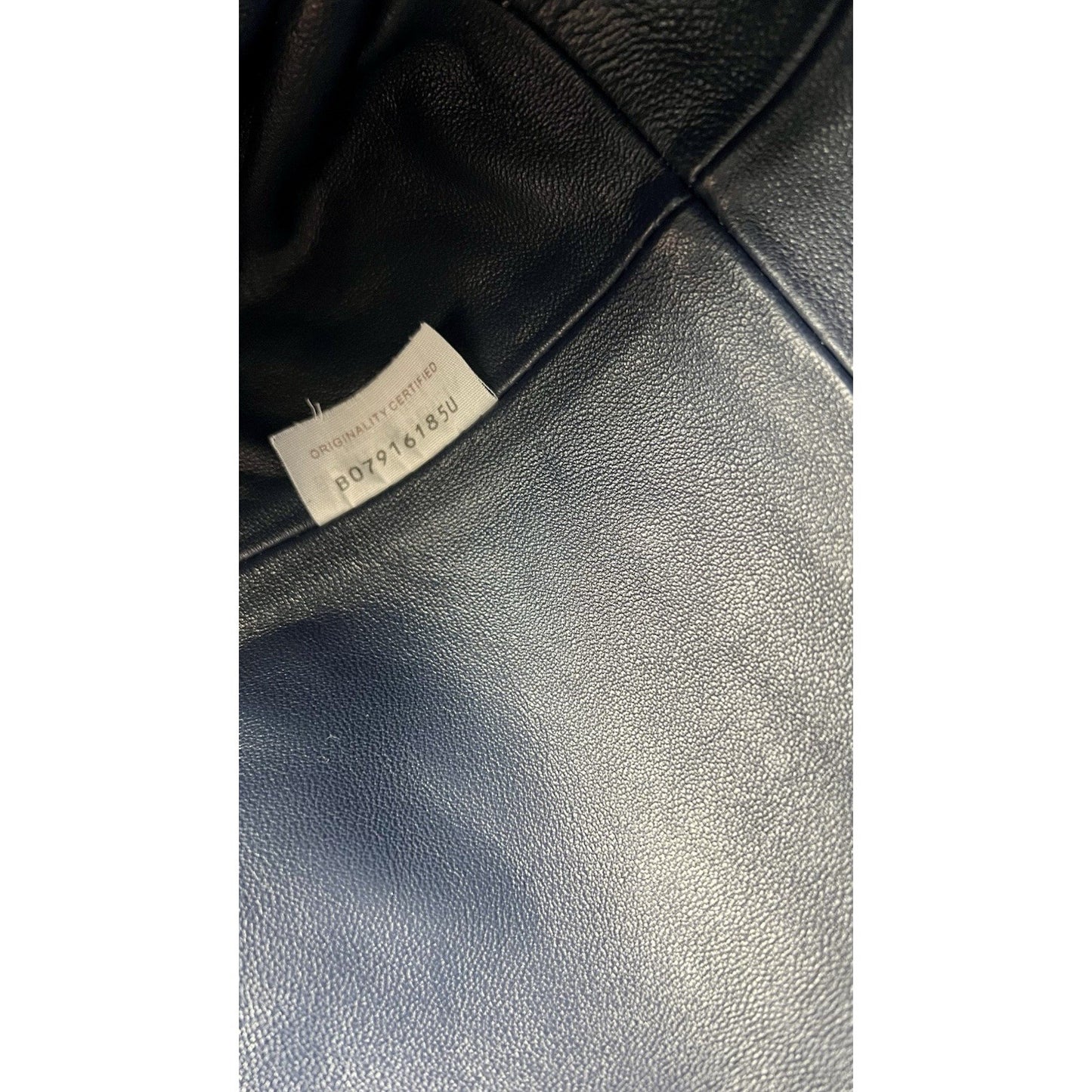 Bottega Veneta The Pouch Intrecciato Leather Blue