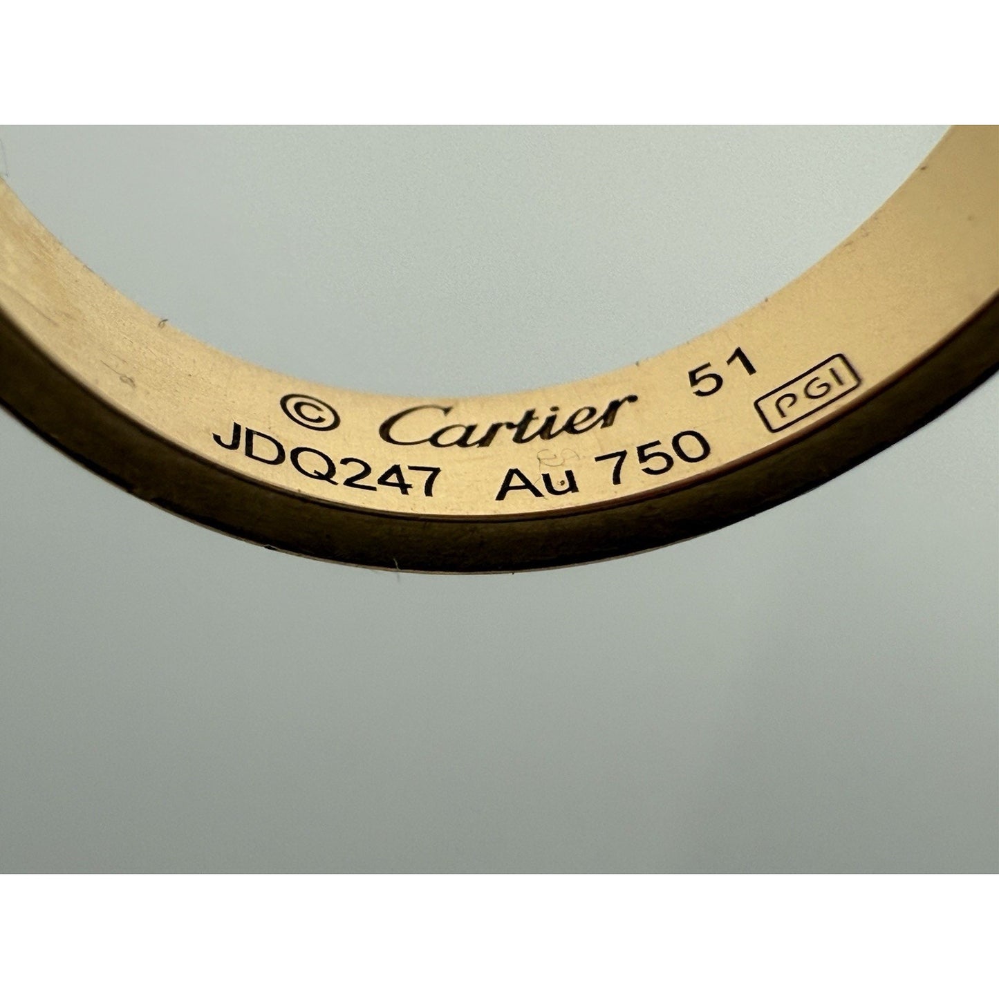 Cartier Love Round Ring 18k Rose Gold JDQ247