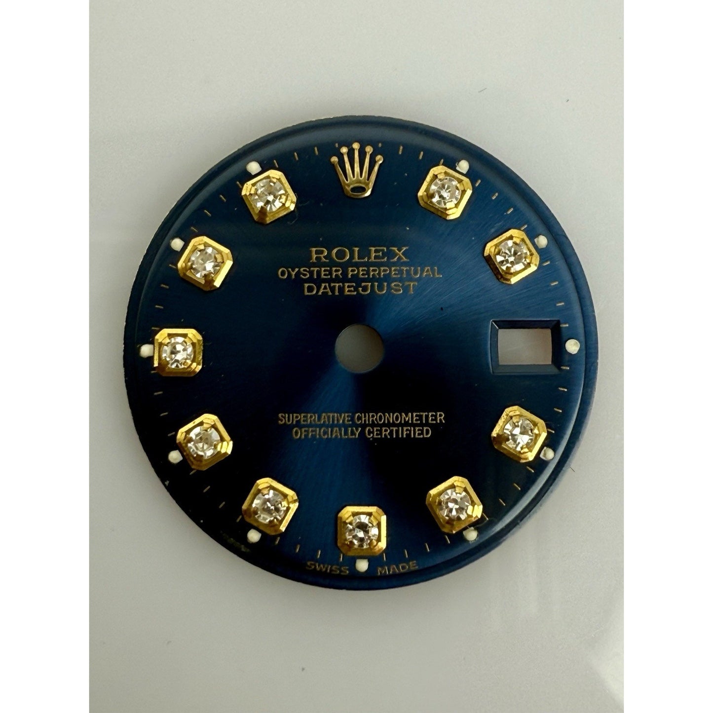 Rolex Mens Datejust Custom Blue MOP Diamond Dial For Models 16013 16233 116233